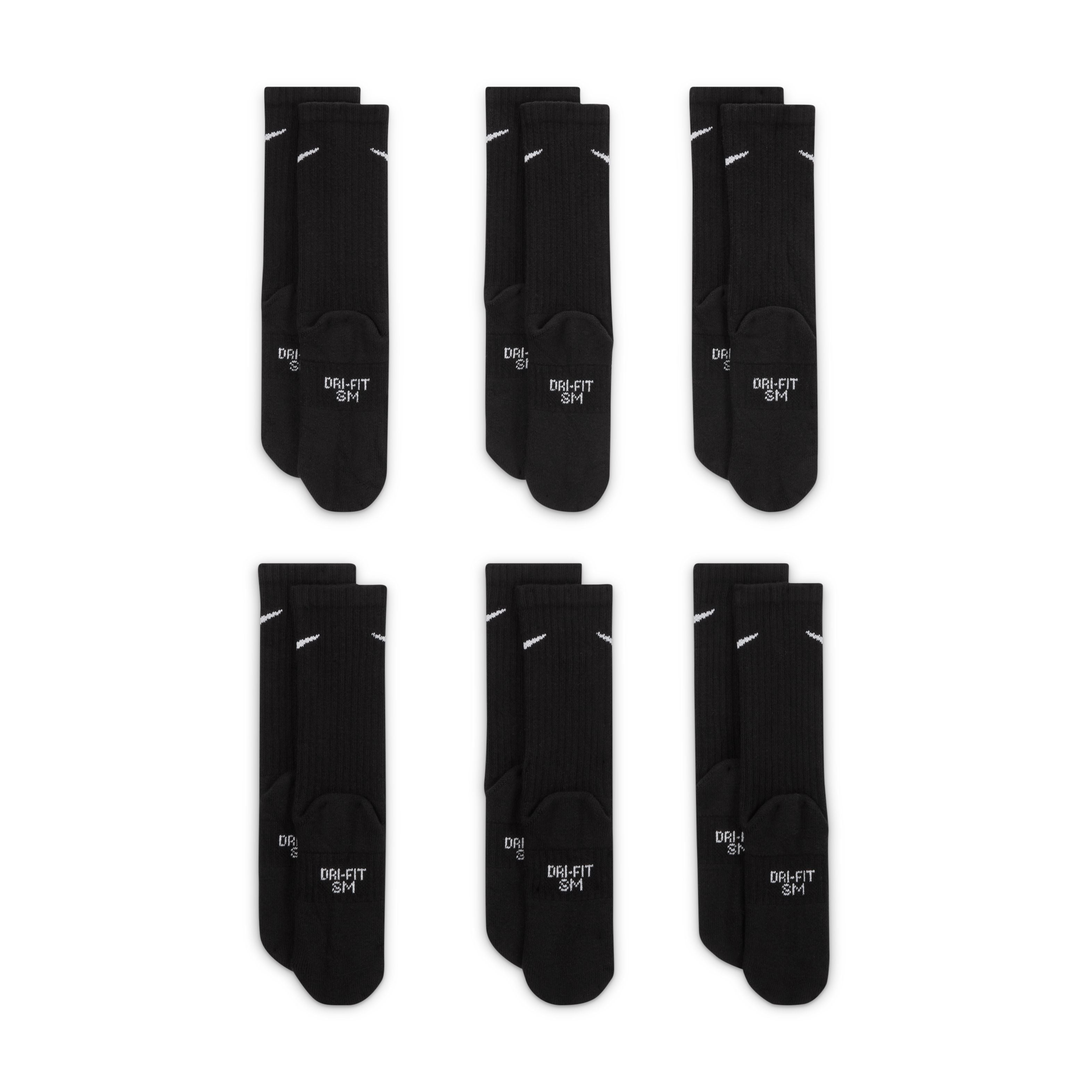 6 Pack Youth Everyday Cushioned Crew Socks