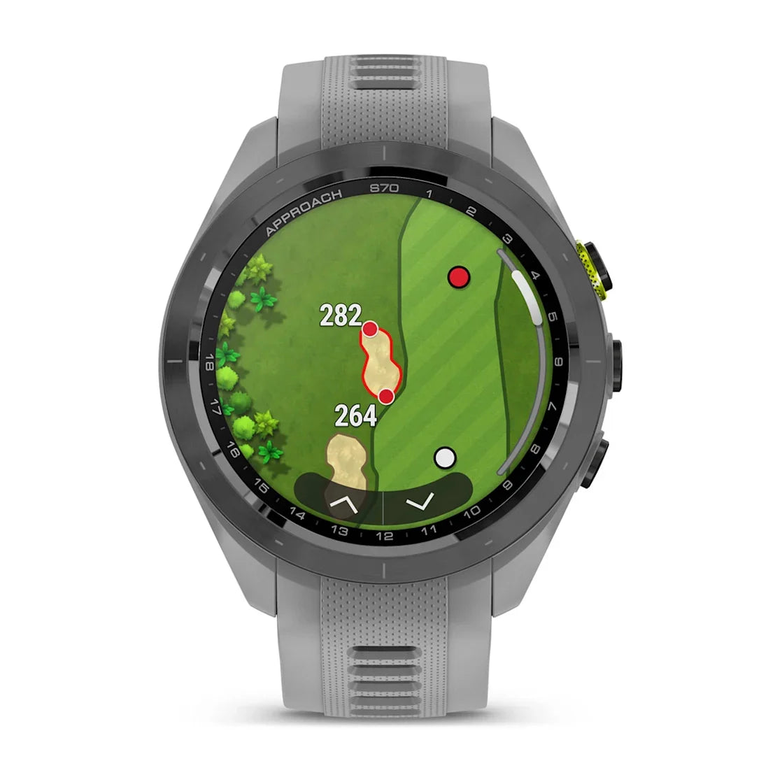 Approach S70 42Mm Black Ceramic Bezel Gray Band Golf Watch