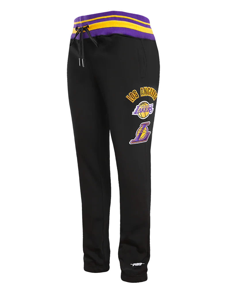 Mens Los Angeles Lakers Retro Classic Fleece Sweatpants