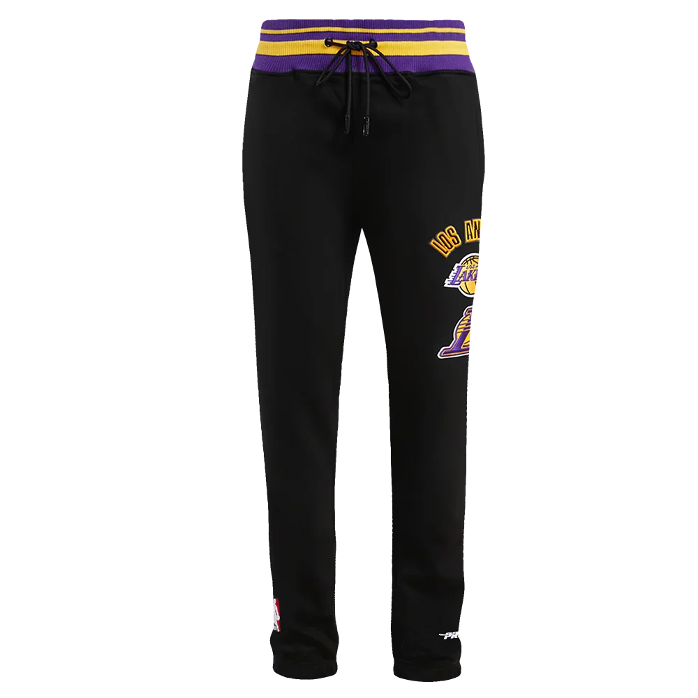 Mens Los Angeles Lakers Retro Classic Fleece Sweatpants
