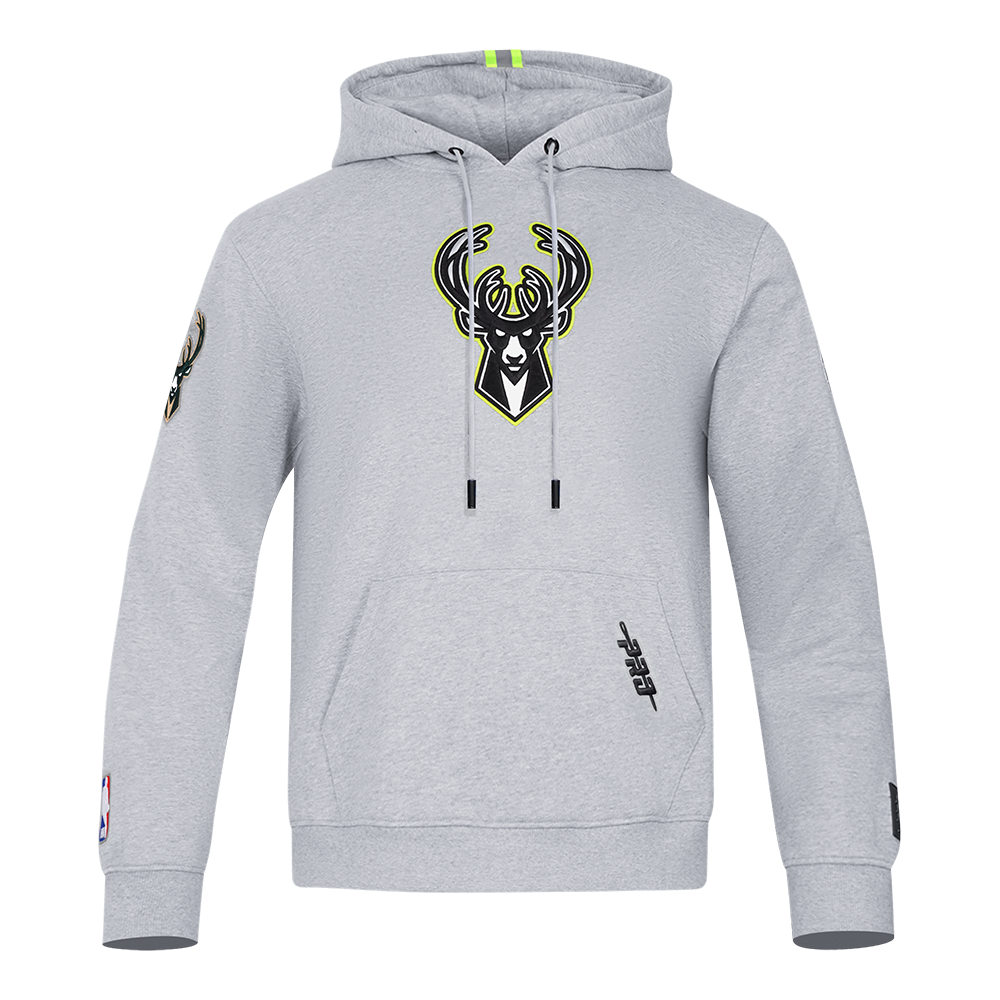 Mens Milwaukee Bucks Hi-Vis Fleece Hoodie