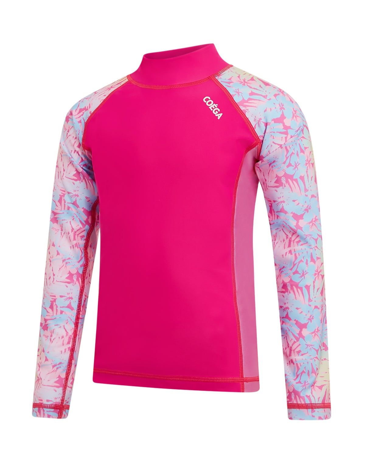 Girls Floral Rainbow Longsleeve RashGuard