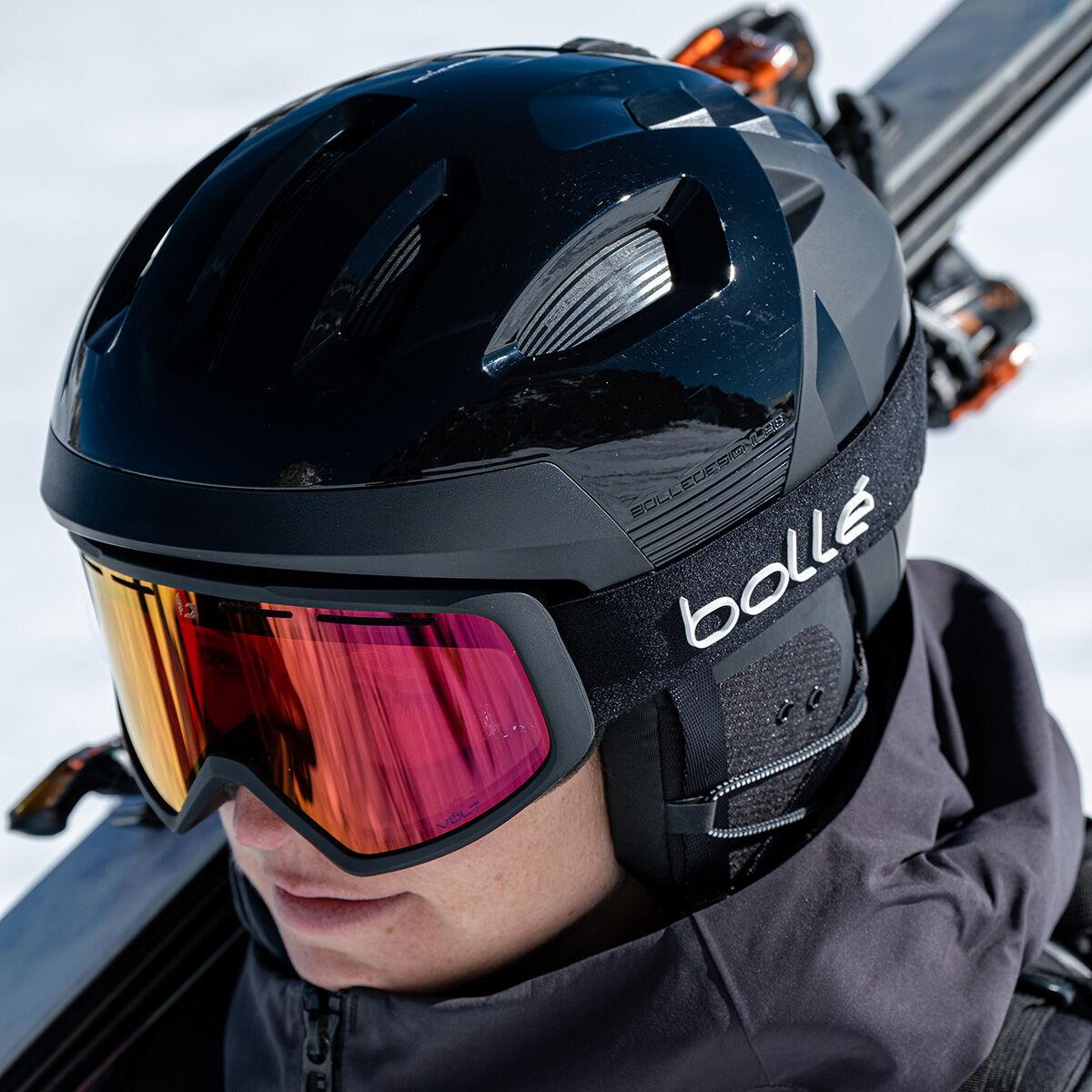 Cascade Black Matte Volt Ruby Lens Ski Goggle