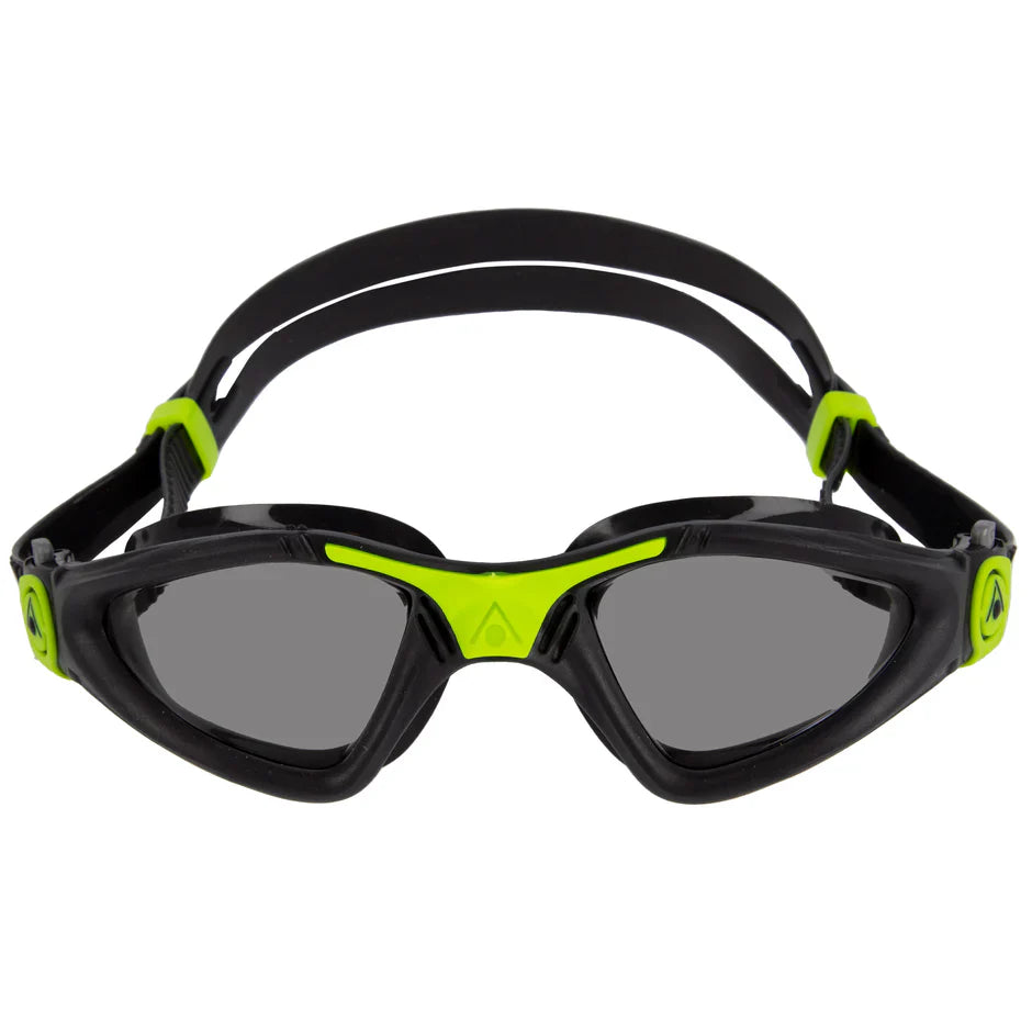 Kayenne Adult Dark Grey Green Swim Goggles