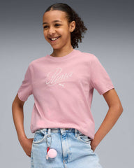 Girls Essential Script Short Sleeves Tees