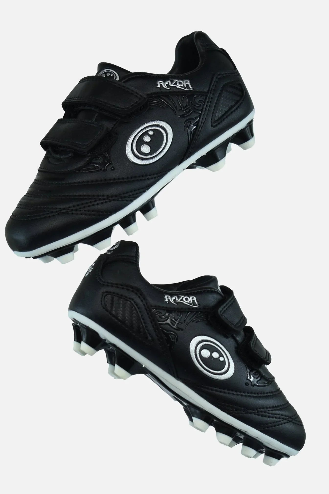 Kids Razor Velcro Moulded Stud Boots Firm Ground Rugby Boots