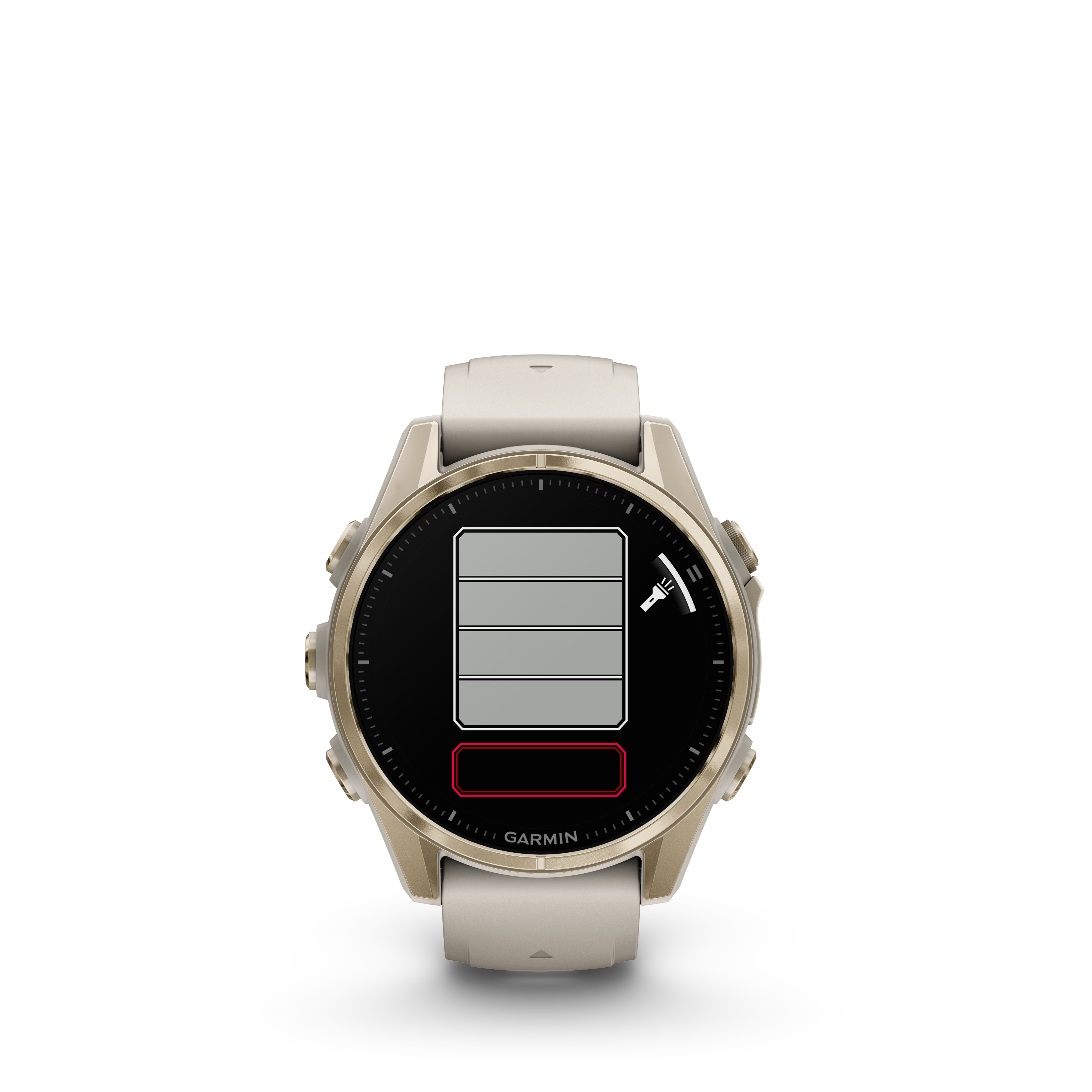 Fenix 8 Amoled Sapphire Soft Gold Fog Grey SiliconeBand 43MM