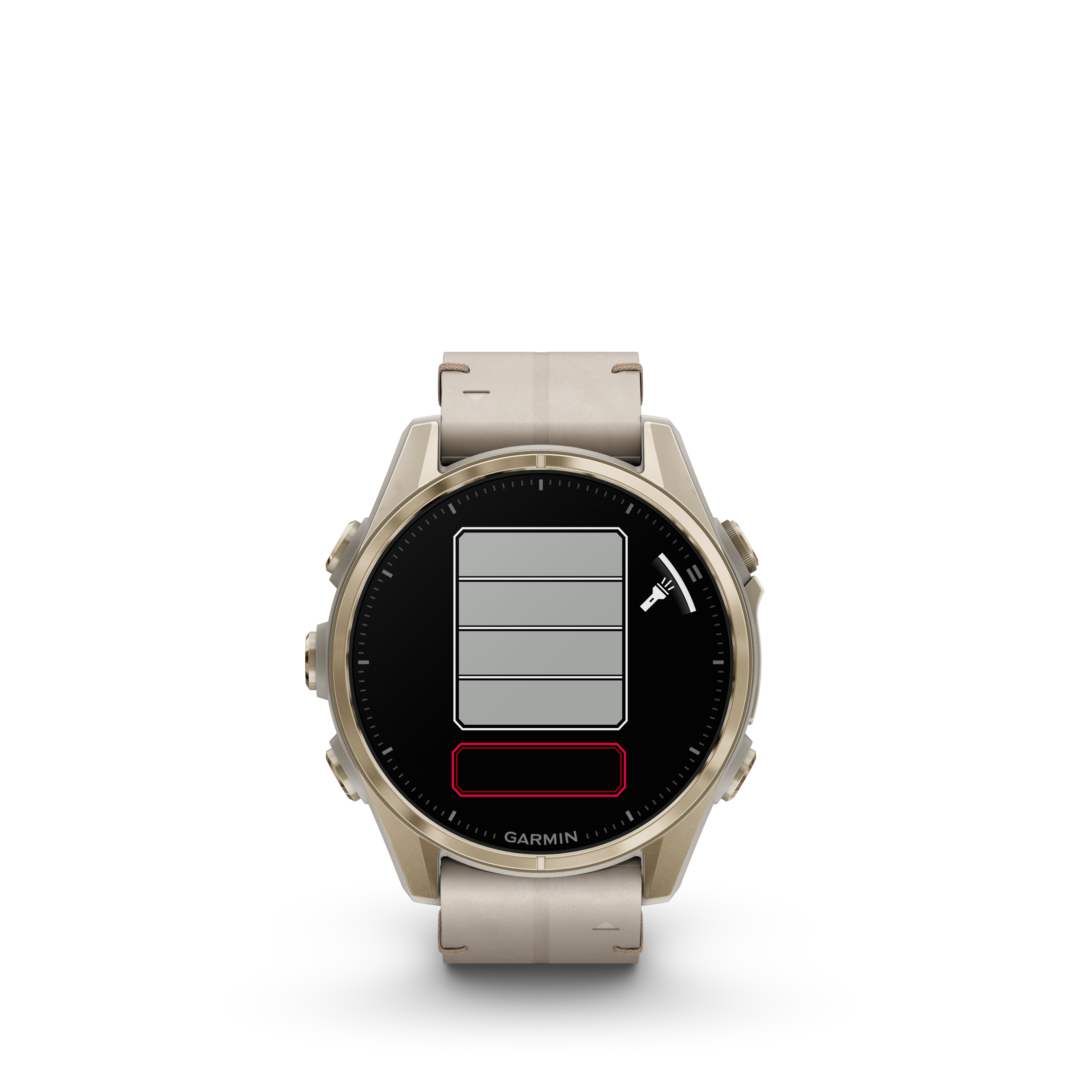 Fenix 8 Amoled Sapphire Soft Gold Leather Silicone Bands 43MM