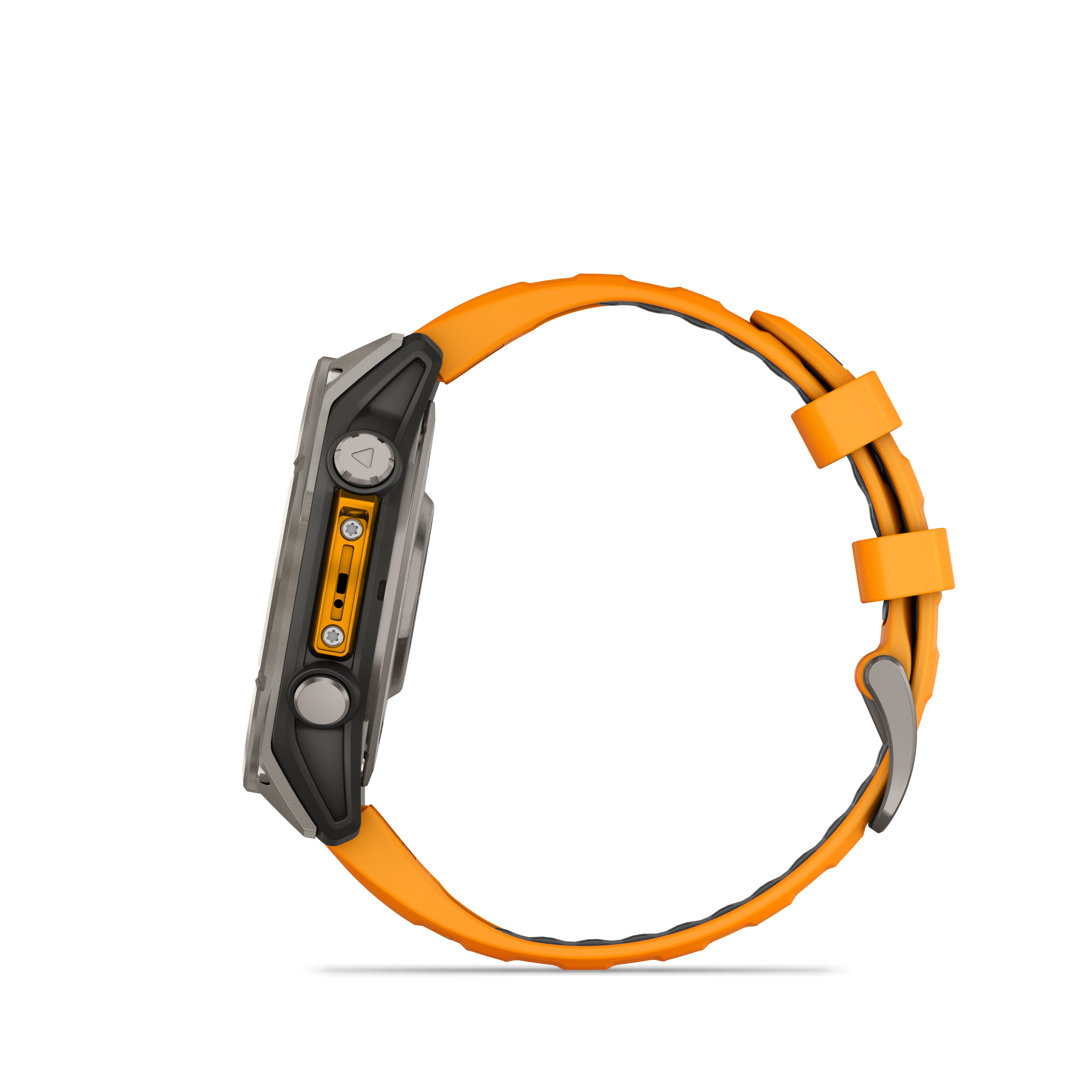 Fenix 8 Amoled Sapphire Titanium Orange Silicone Band 47MM