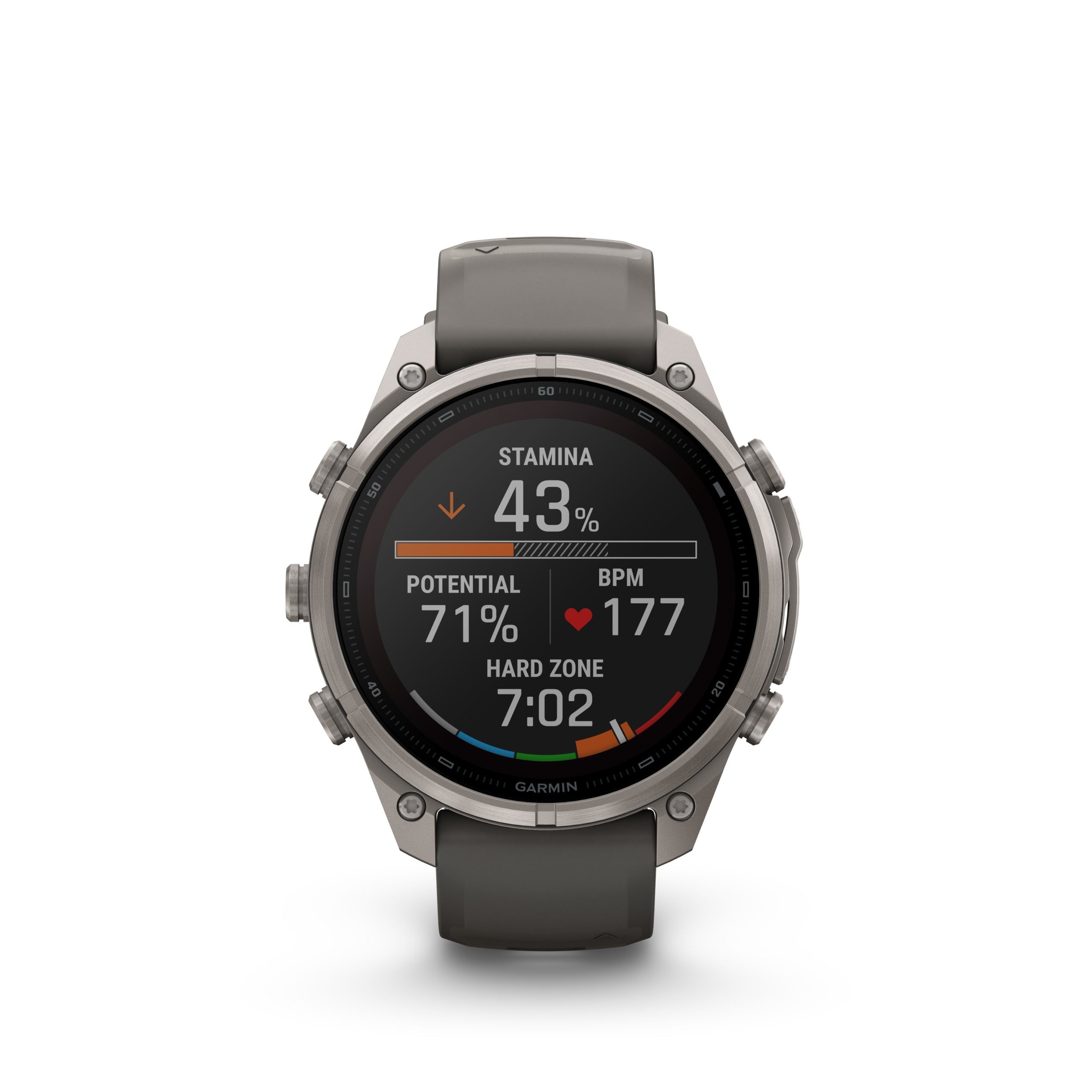 Fenix 9 Amoled Titanium With Pebble Gray Silicon Band 43 MM