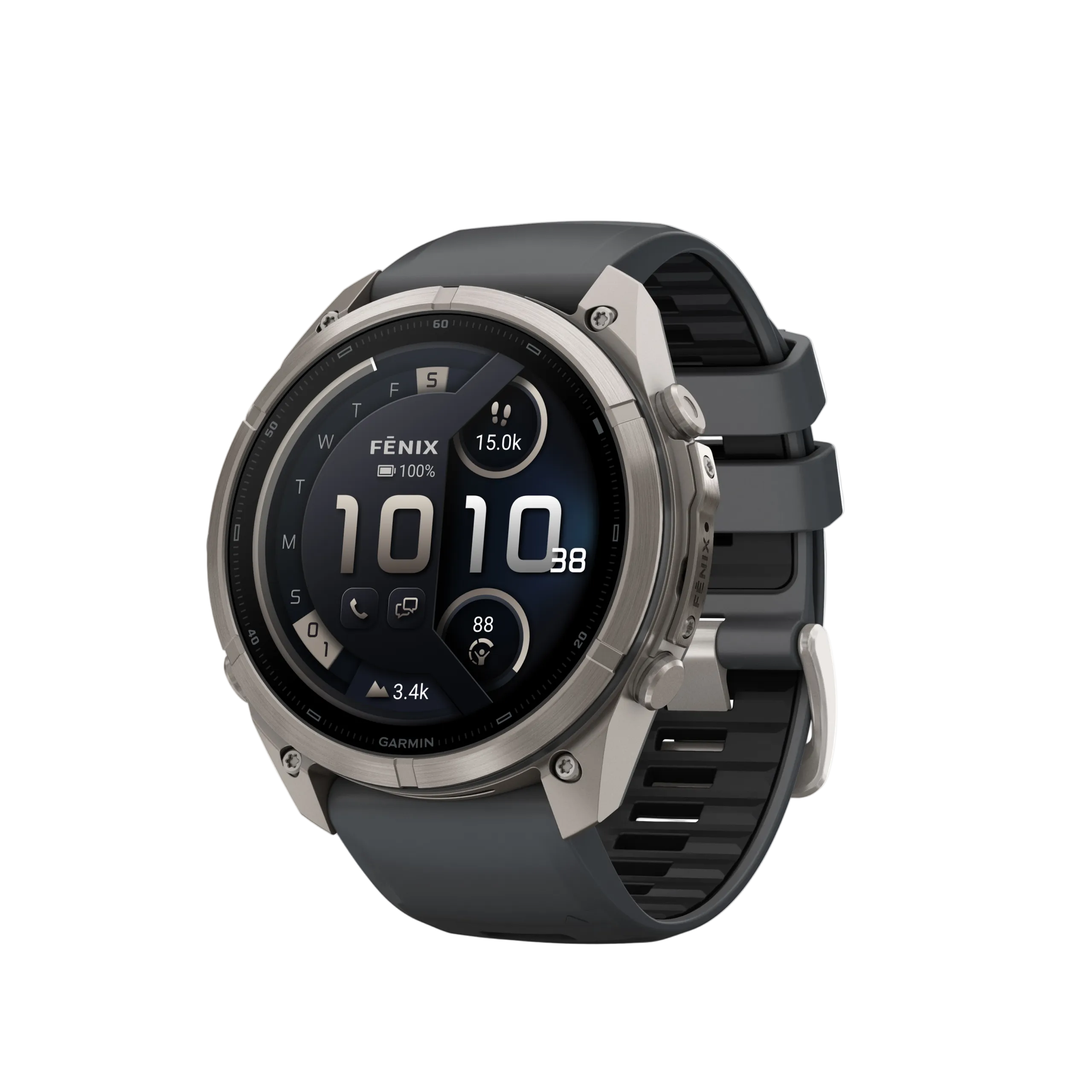 Fenix 9 Pro Amoled LTE Titanium Graphite Silicon Band 51 MM