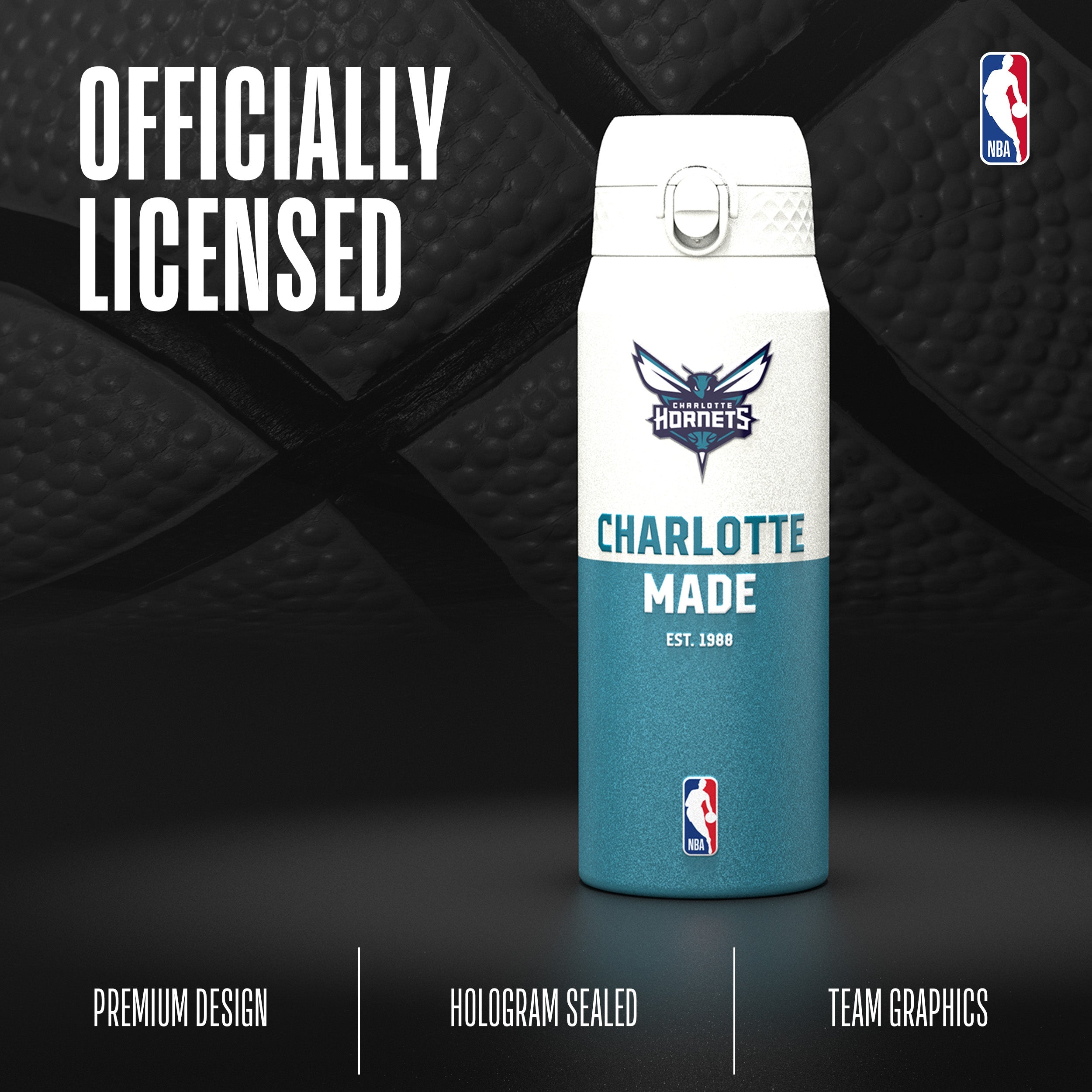 Charlotte Hornets 50 Series 750ml Insulated Water Bottle
