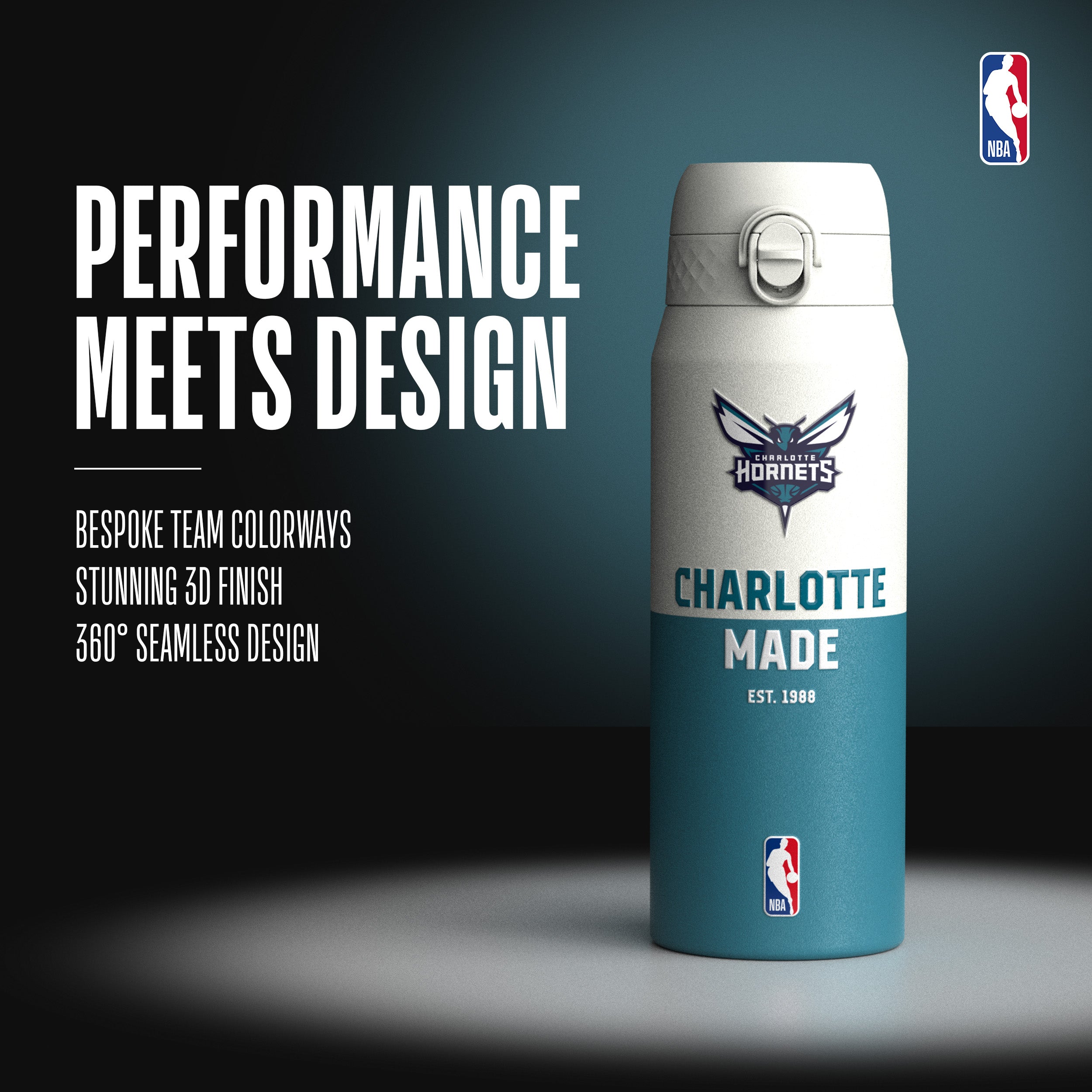 Charlotte Hornets 50 Series 750ml Insulated Water Bottle