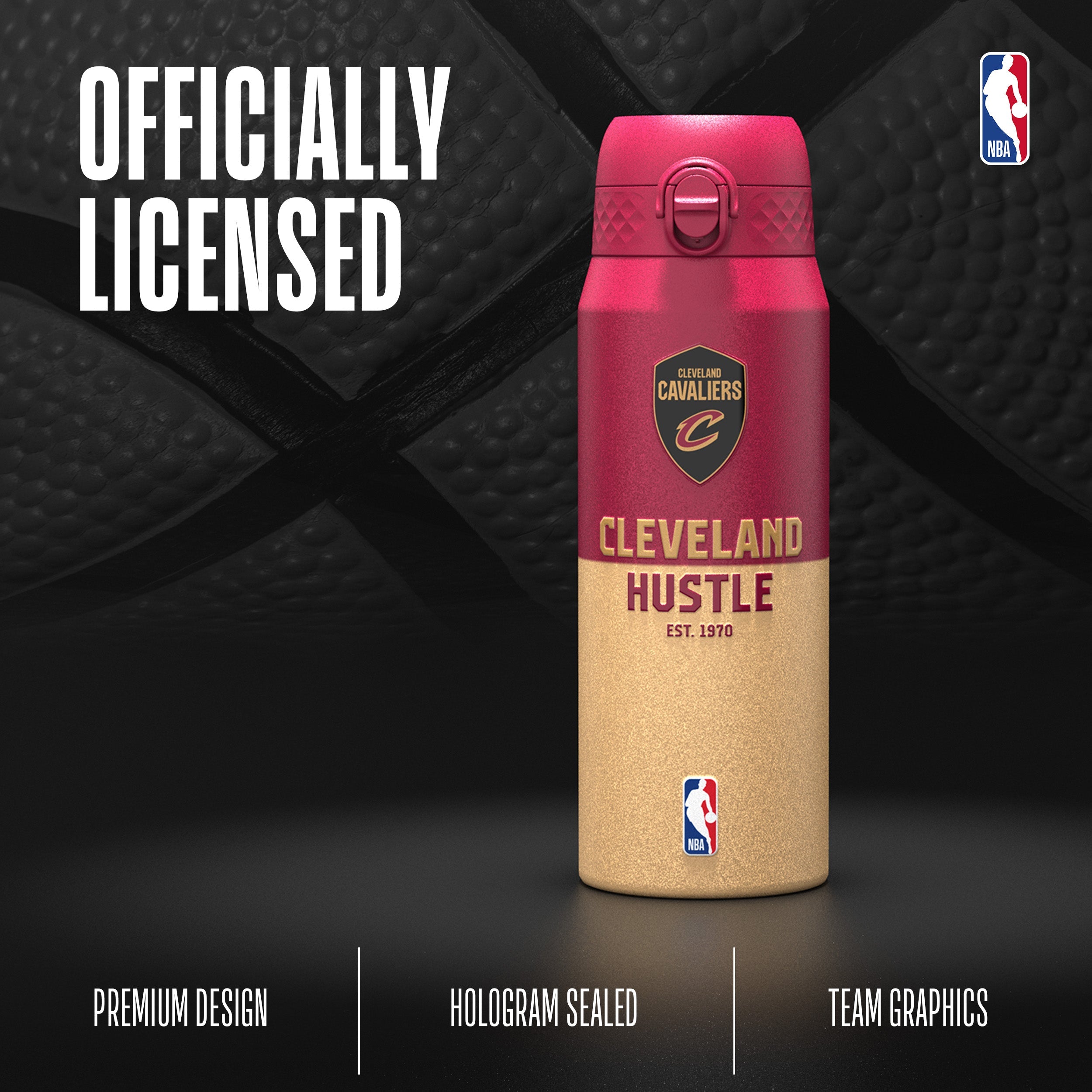 Cleveland Cavaliers 50 Series 750ml Insulated Water Bottle