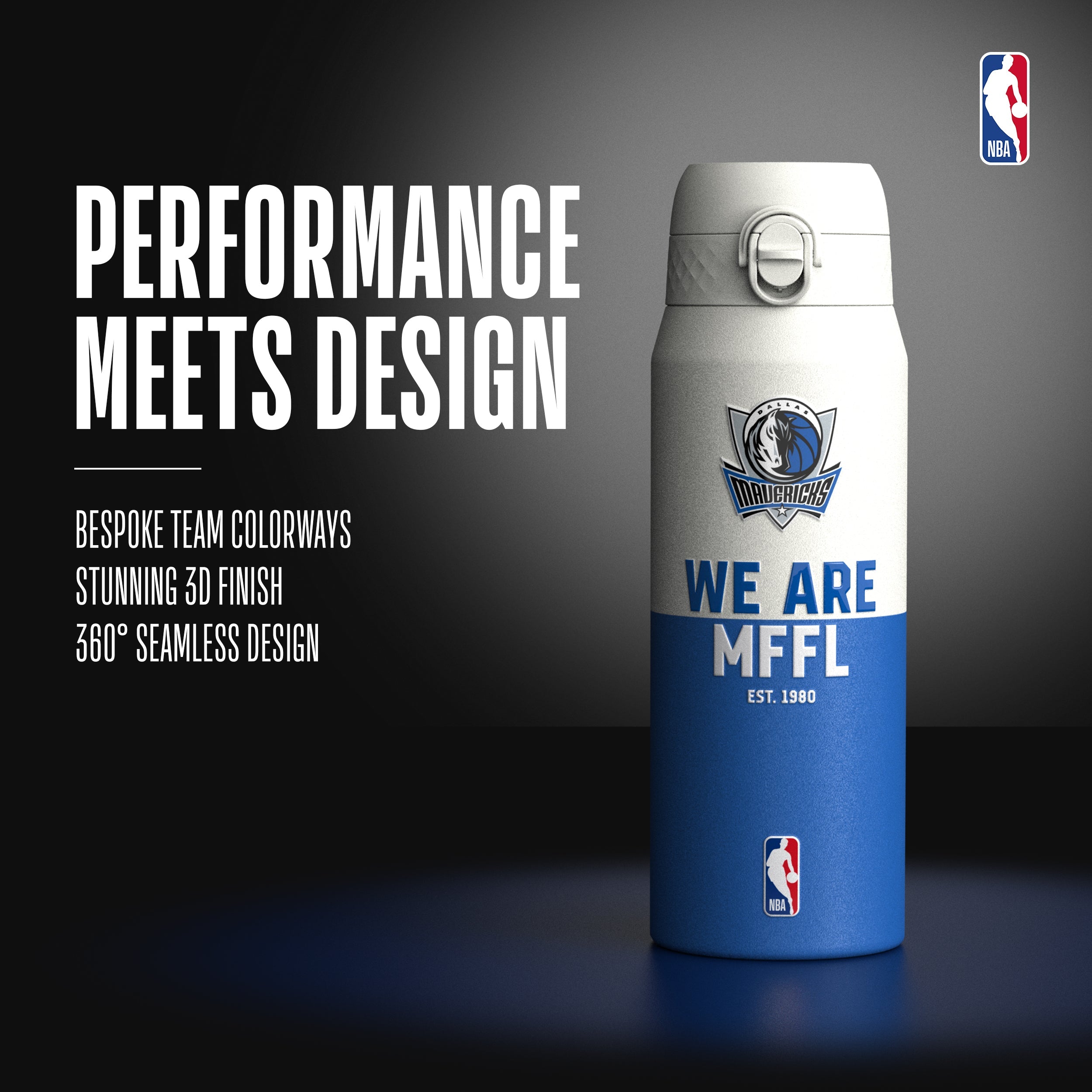 Dallas Mavericks 50 Series 750ml Insulated Water Bottle