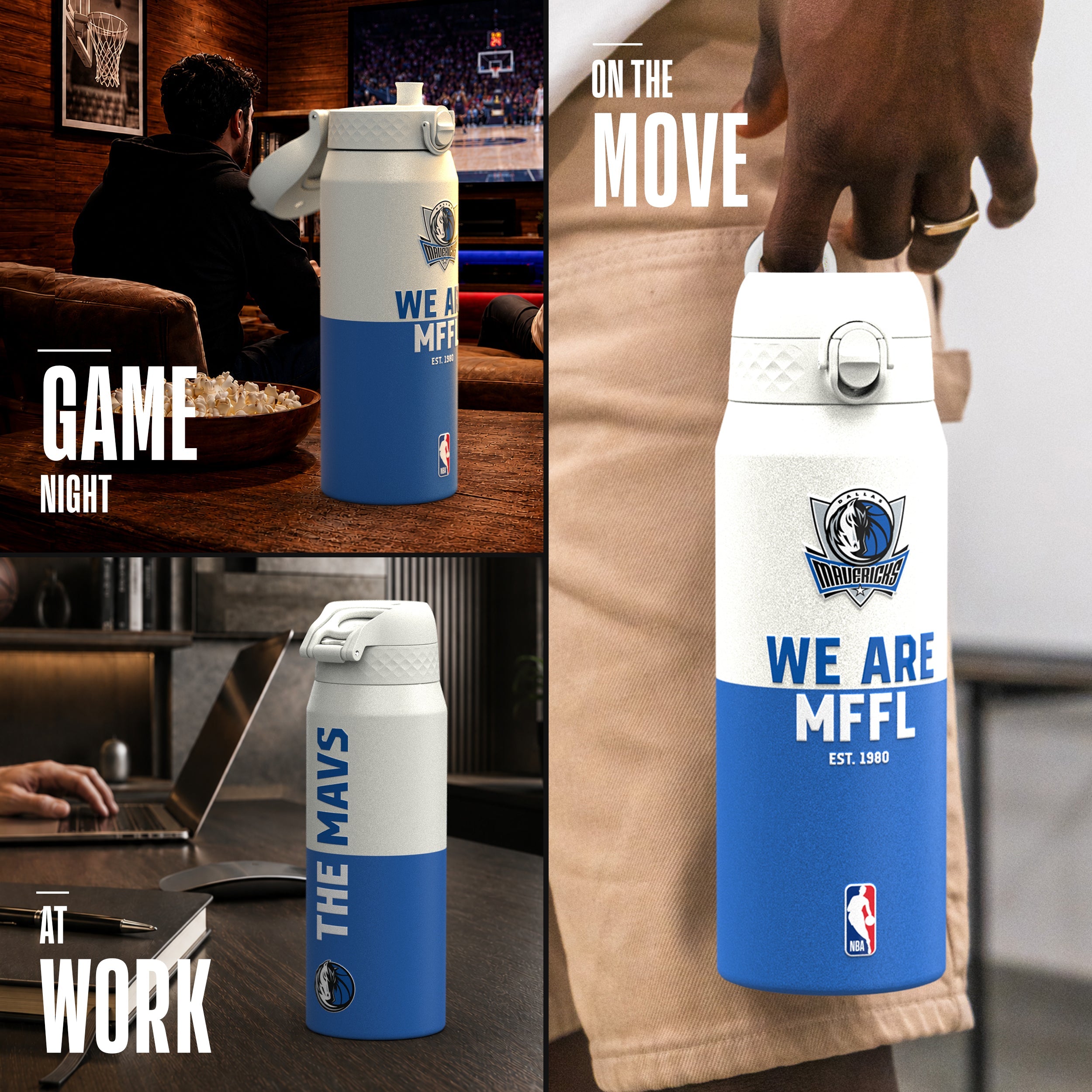 Dallas Mavericks 50 Series 750ml Insulated Water Bottle
