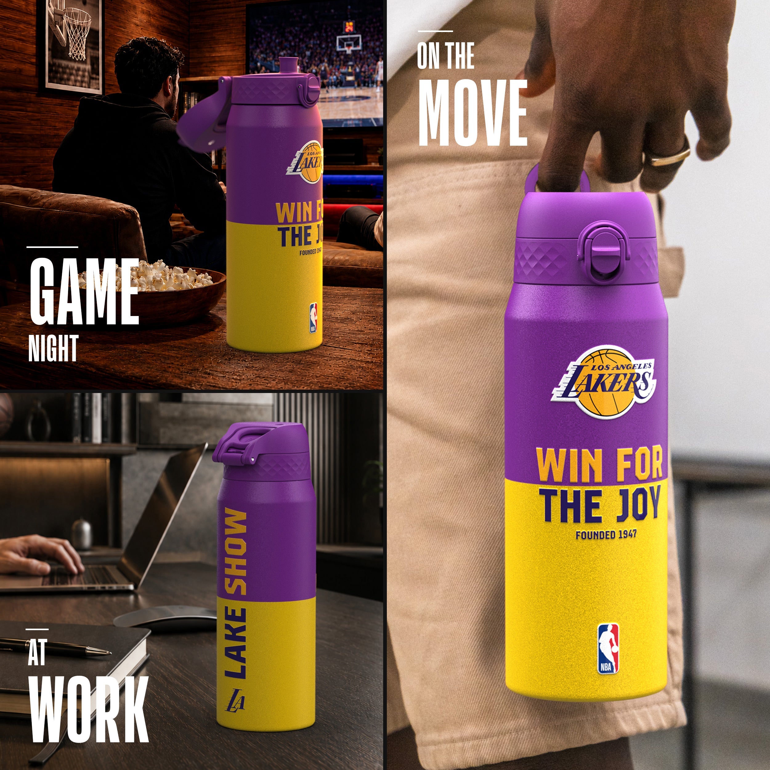 Los Angeles Lakers 50 Series 750ml Insulated Water Bottle