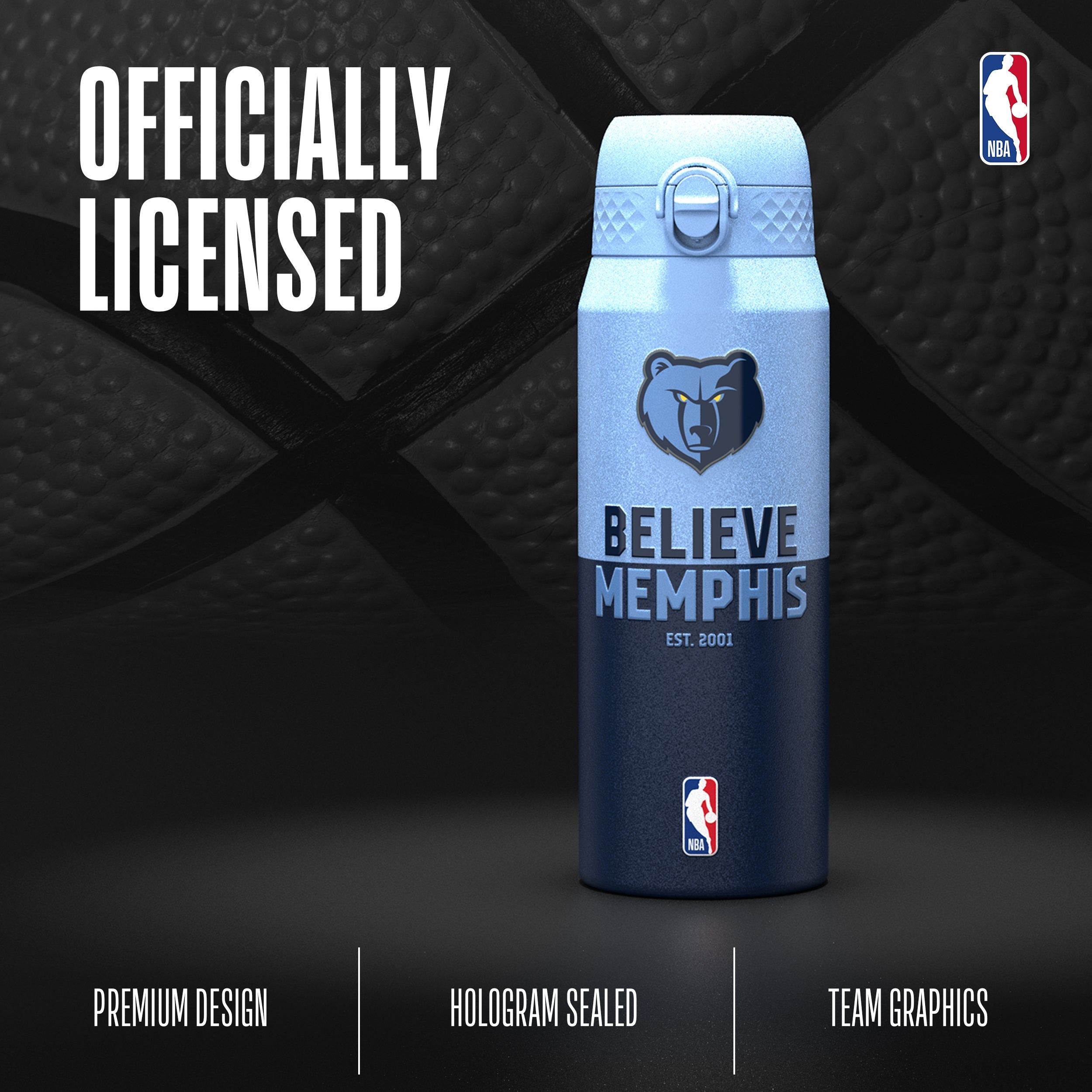 Memphis Grizzlies 50 Series 750ml Insulated Water Bottle