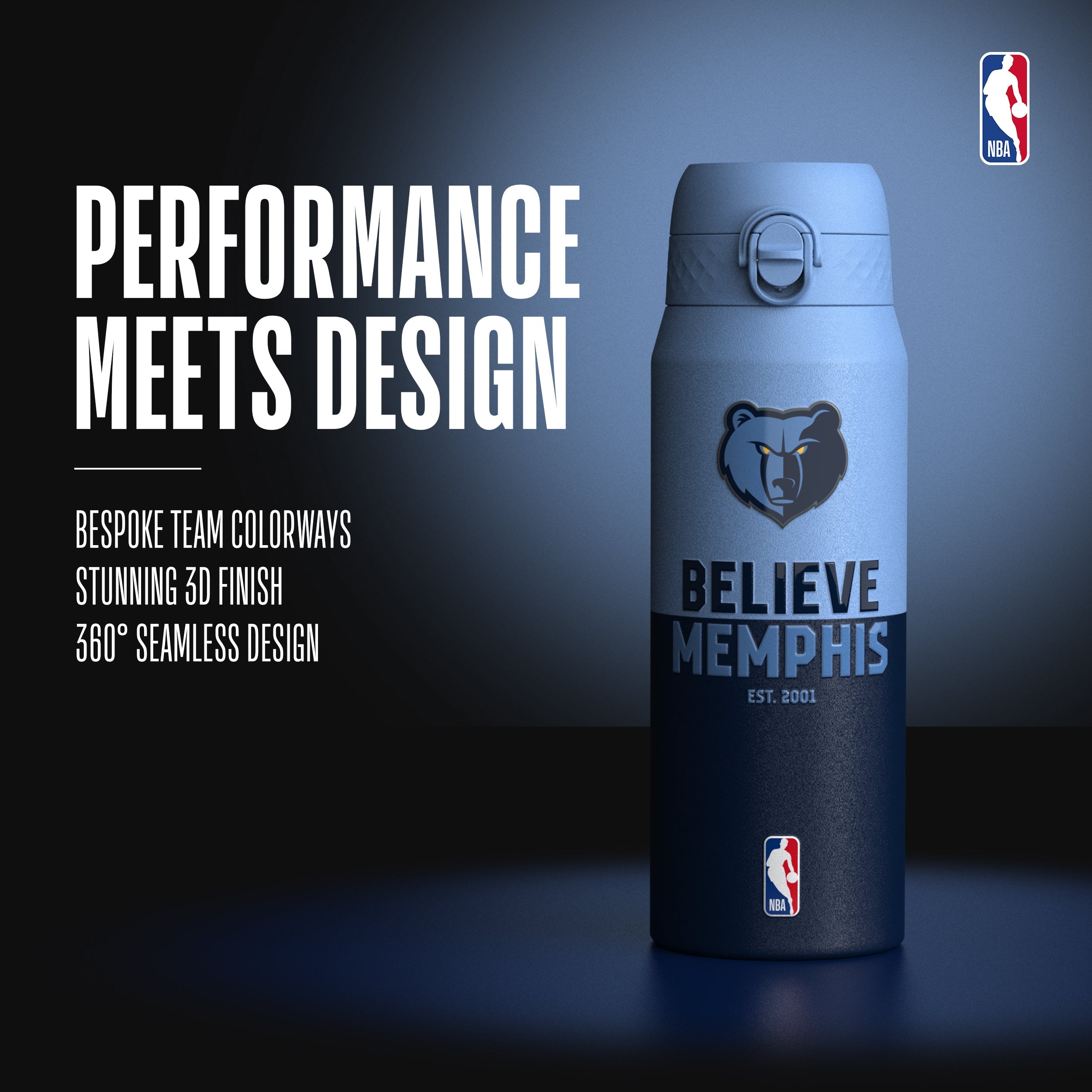 Memphis Grizzlies 50 Series 750ml Insulated Water Bottle
