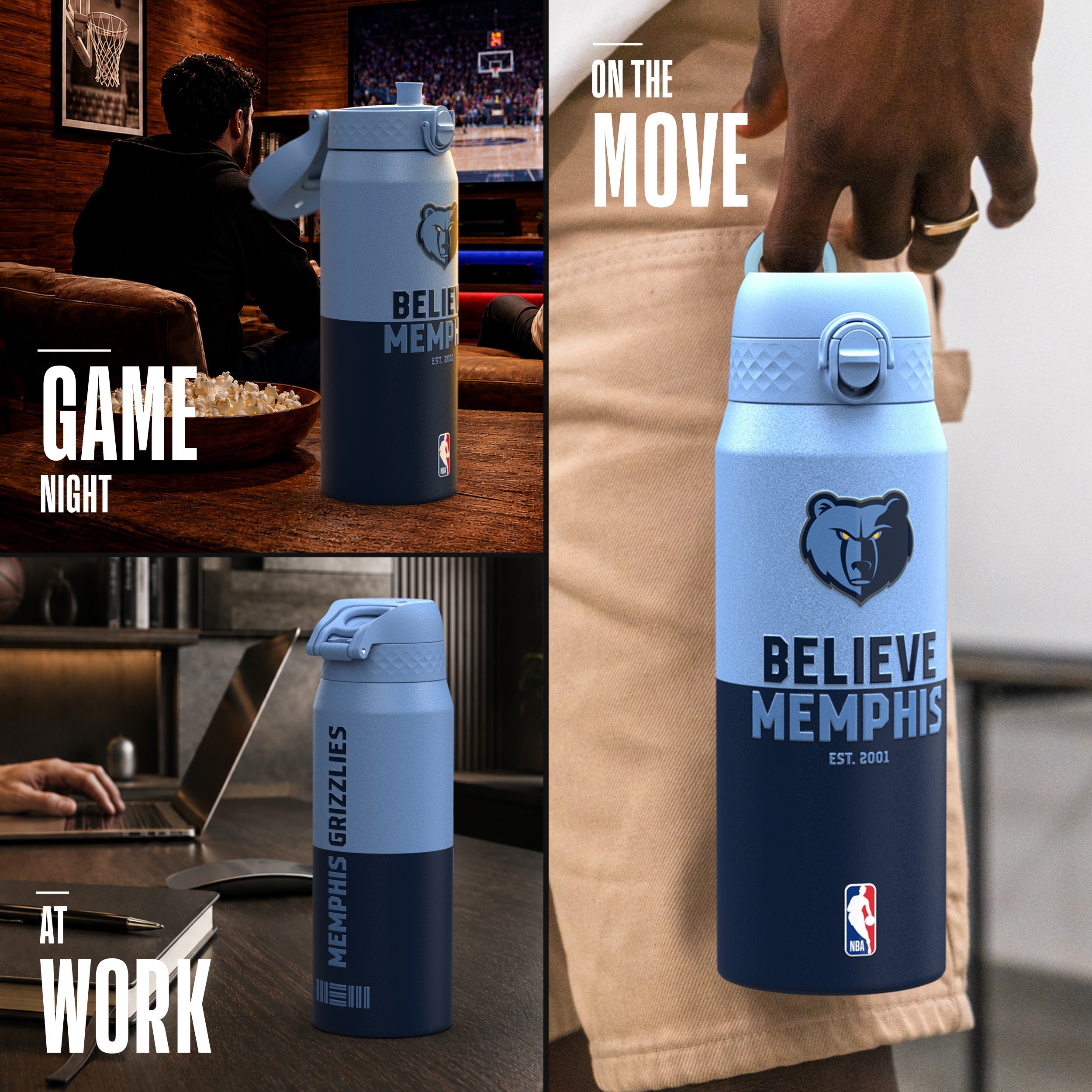 Memphis Grizzlies 50 Series 750ml Insulated Water Bottle