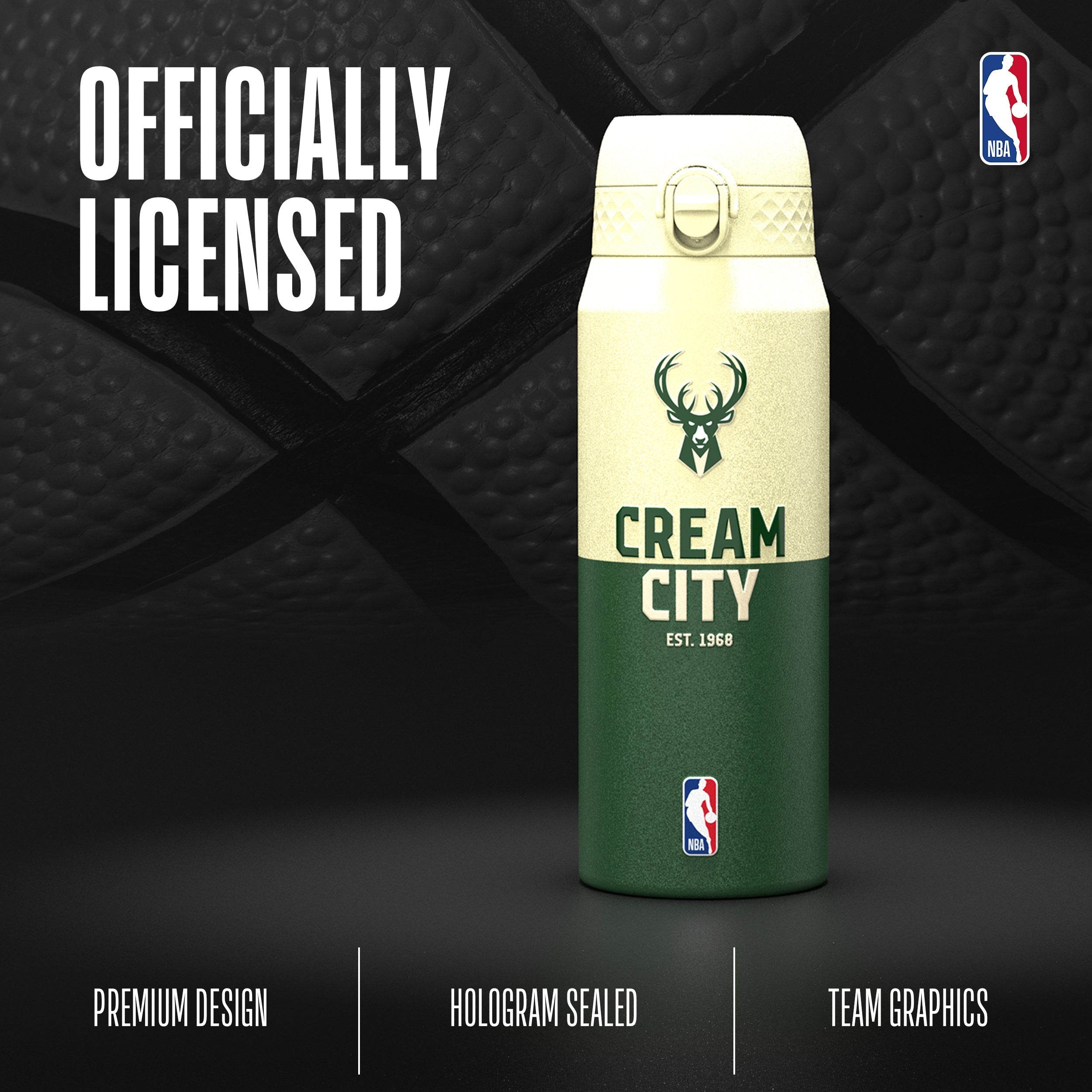 Milwaukee Bucks 50 Series 750ml Insulated Water Bottle