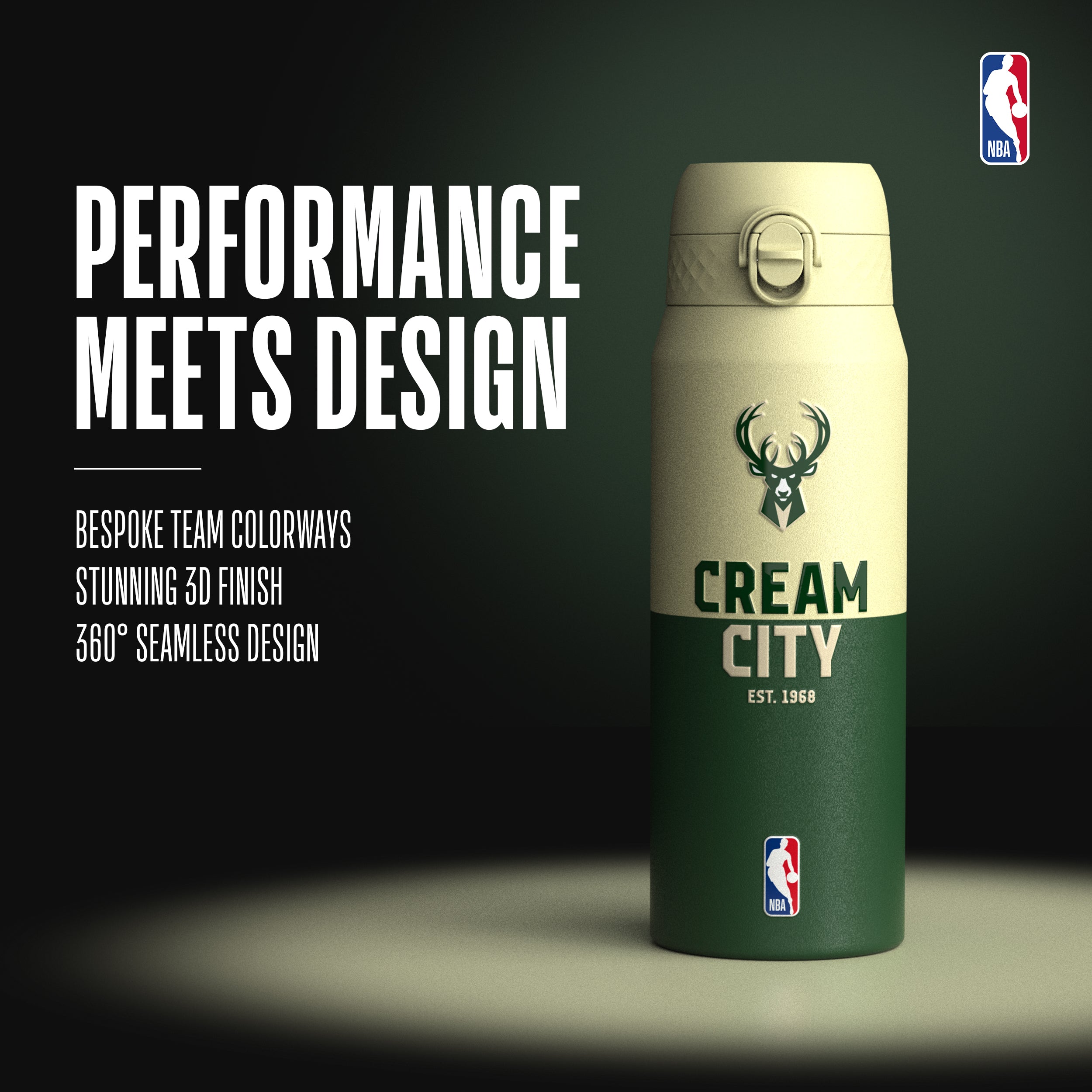 Milwaukee Bucks 50 Series 750ml Insulated Water Bottle