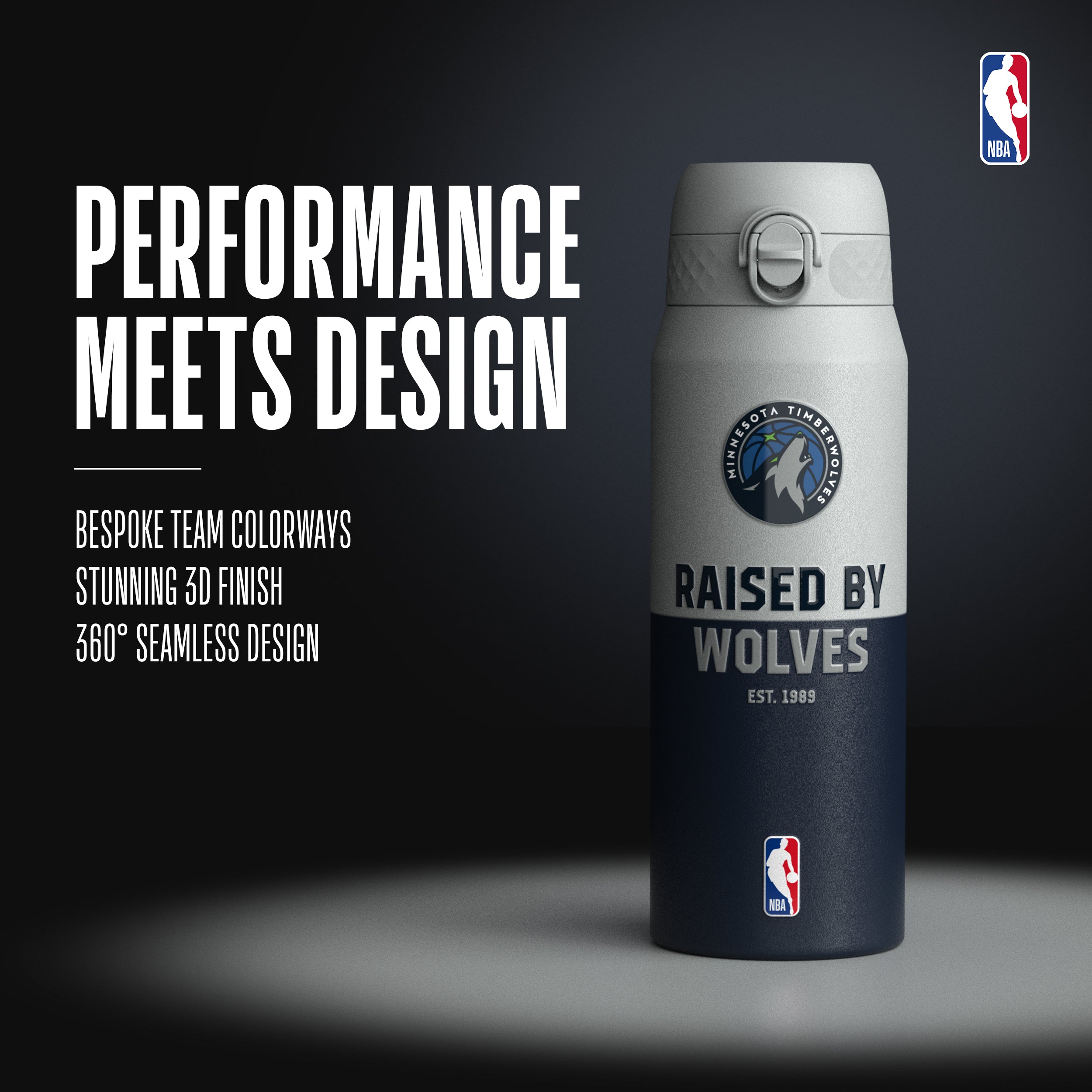 Minnesota Timberwolves 50 Series 750ml Insulated Water Bottl
