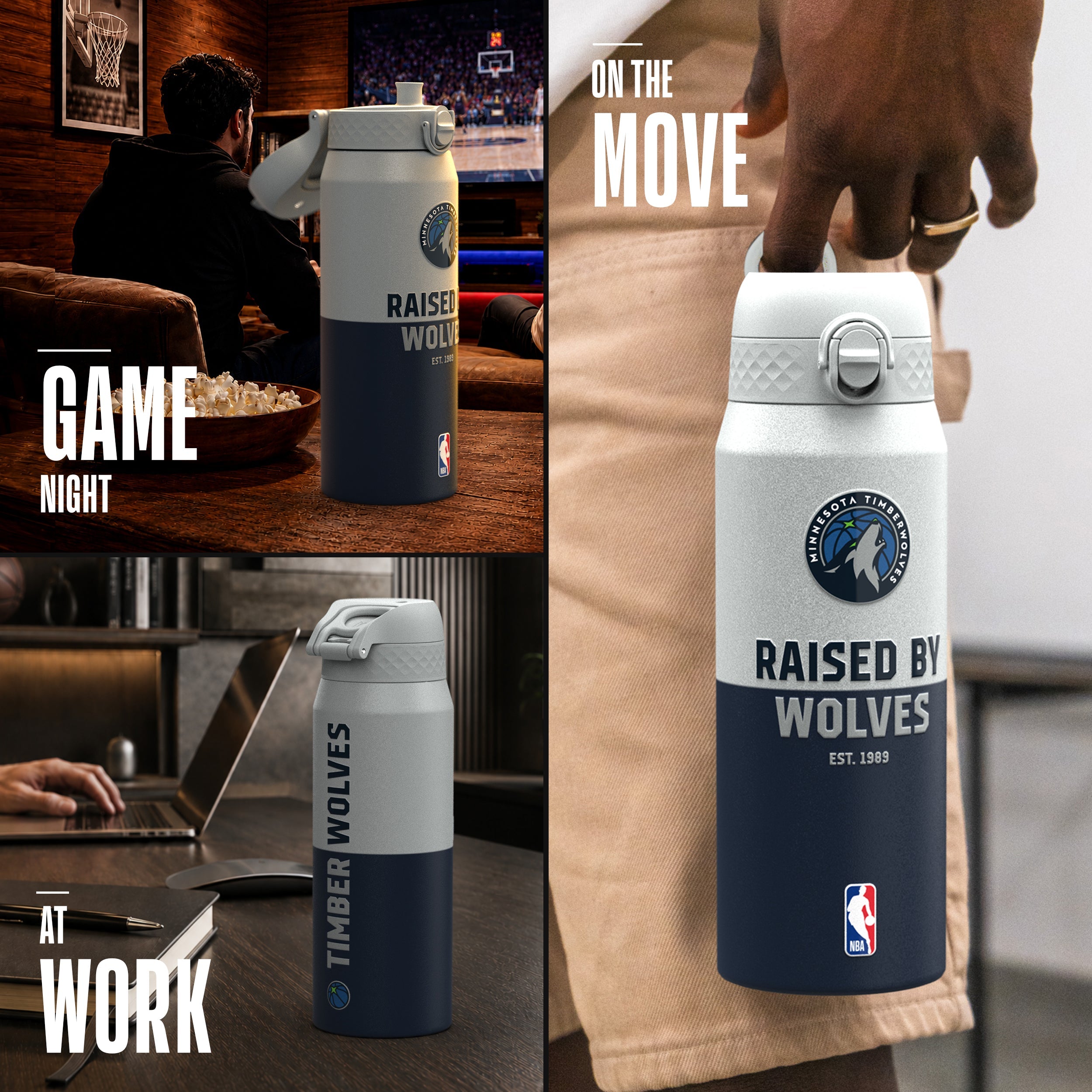 Minnesota Timberwolves 50 Series 750ml Insulated Water Bottl