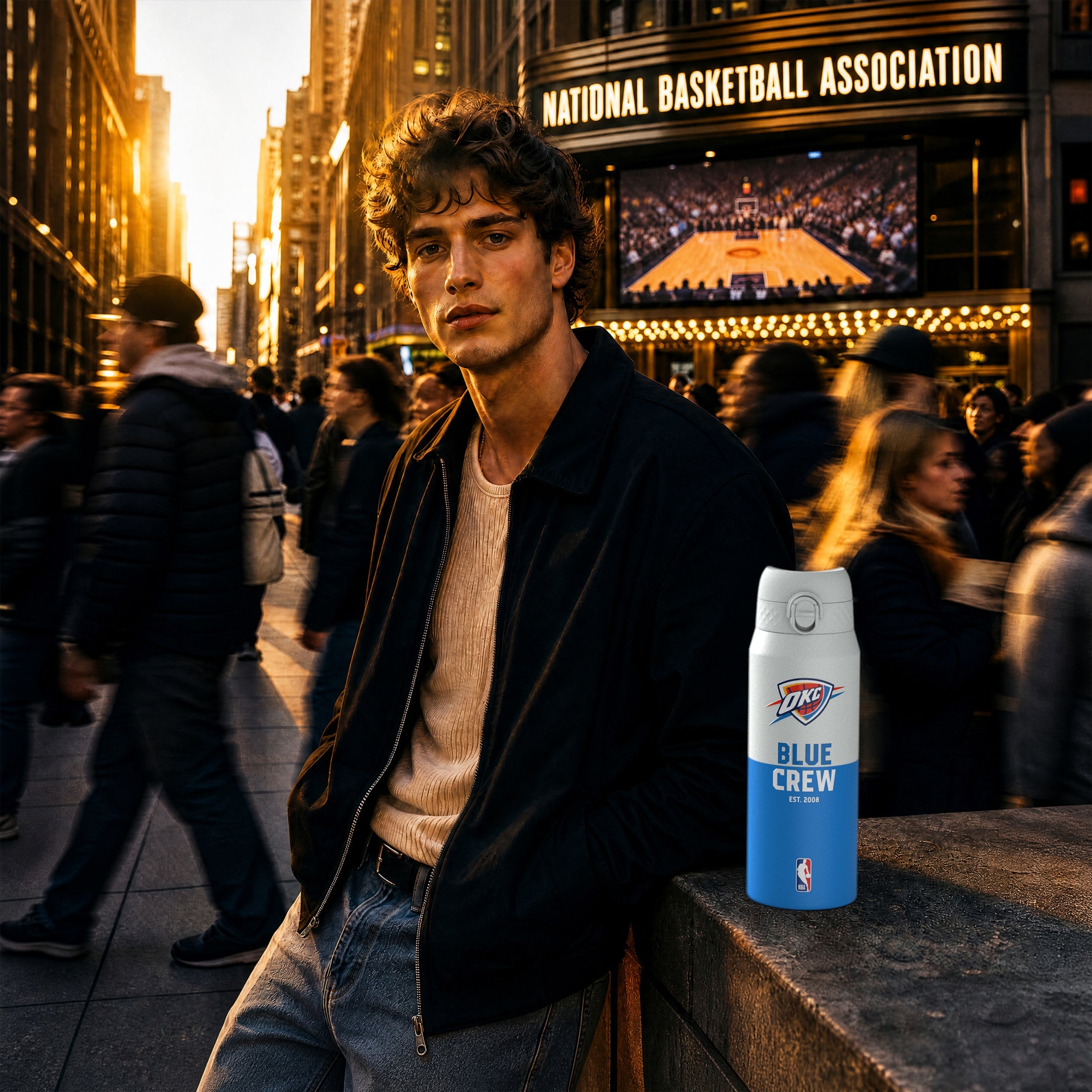 Oklahoma City Thunder 50 Series 750ml Insulated Water Bottle
