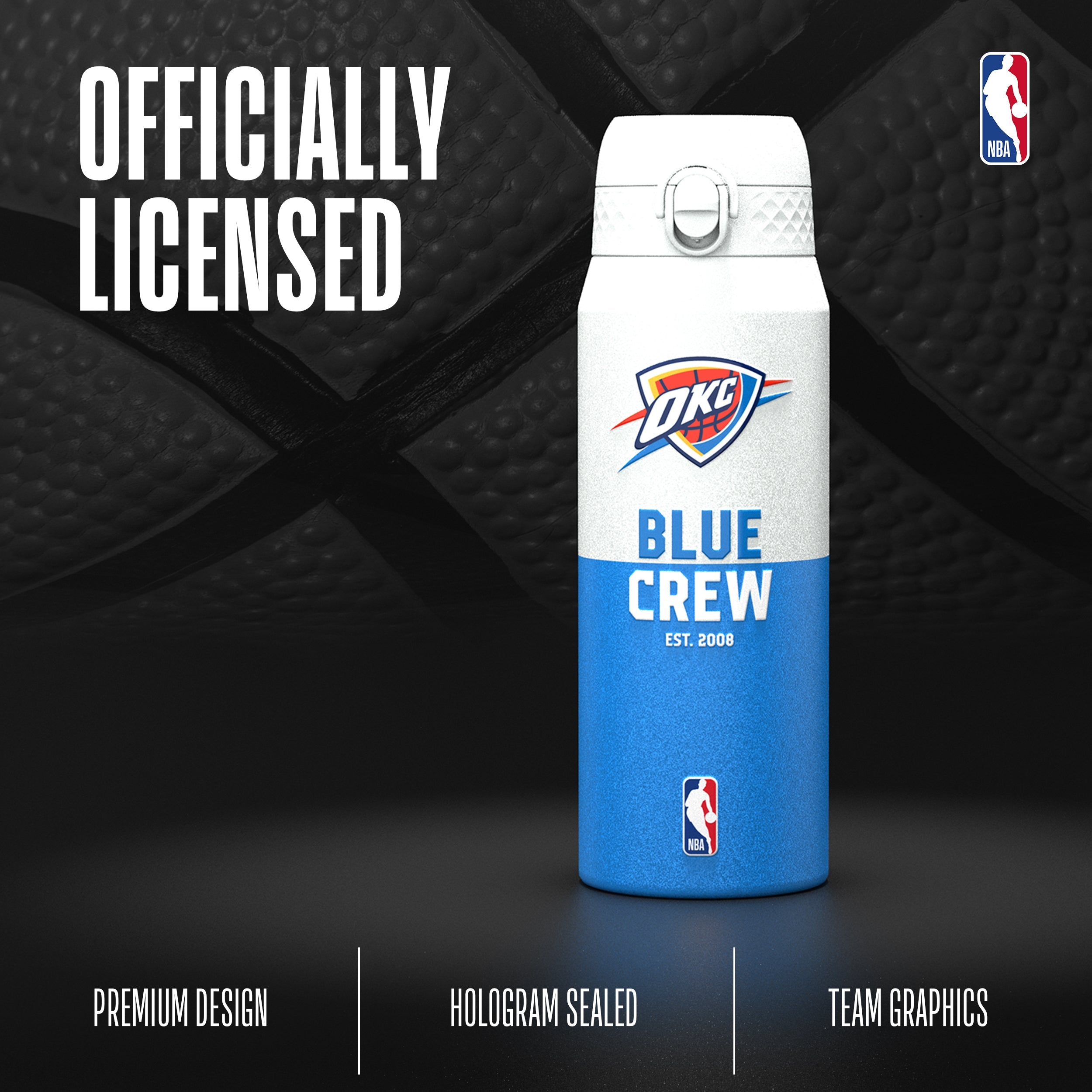 Oklahoma City Thunder 50 Series 750ml Insulated Water Bottle