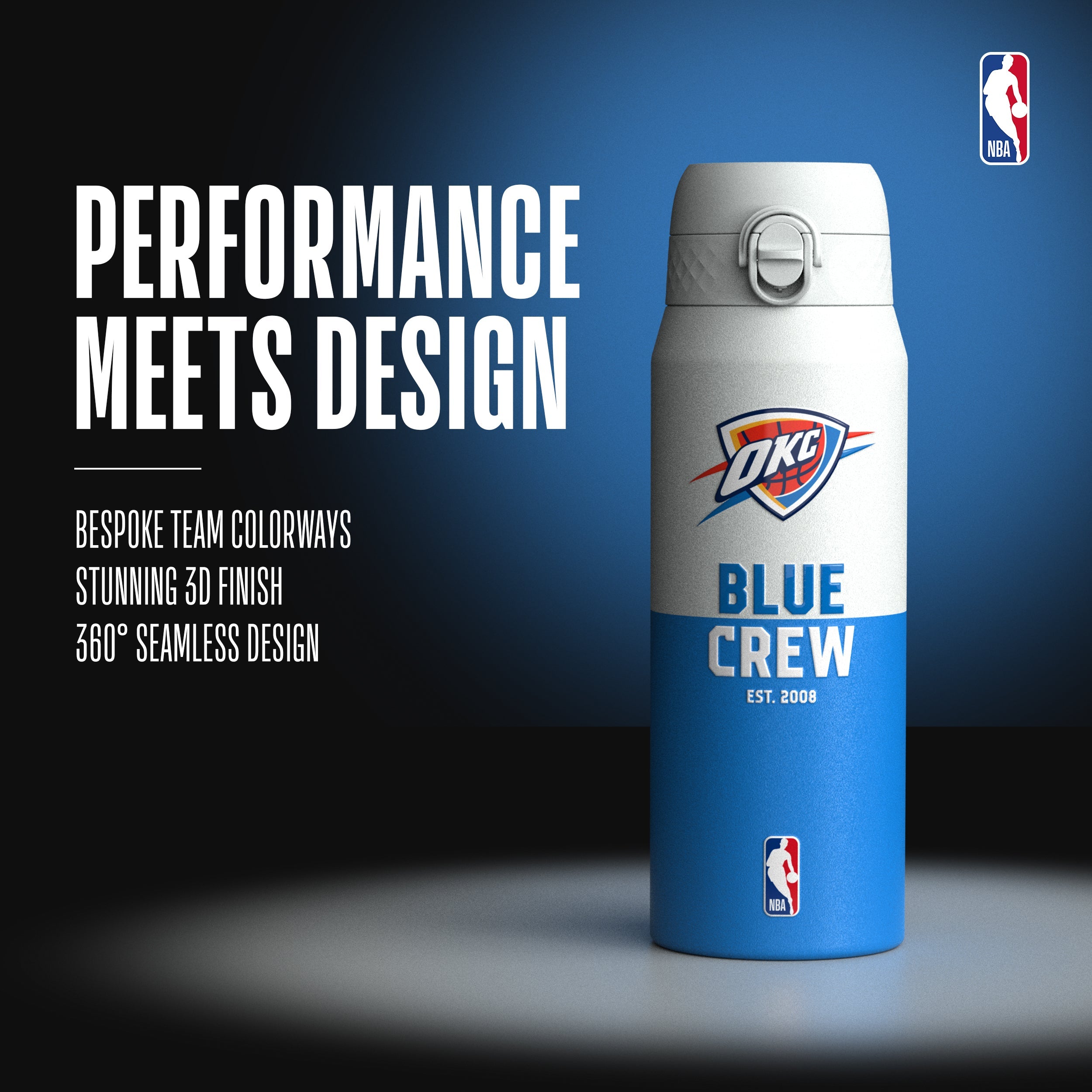 Oklahoma City Thunder 50 Series 750ml Insulated Water Bottle