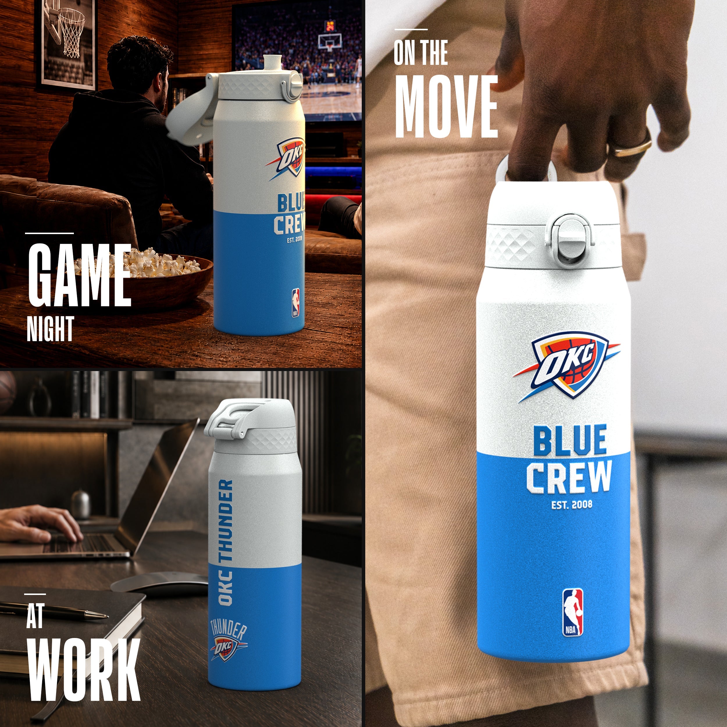 Oklahoma City Thunder 50 Series 750ml Insulated Water Bottle