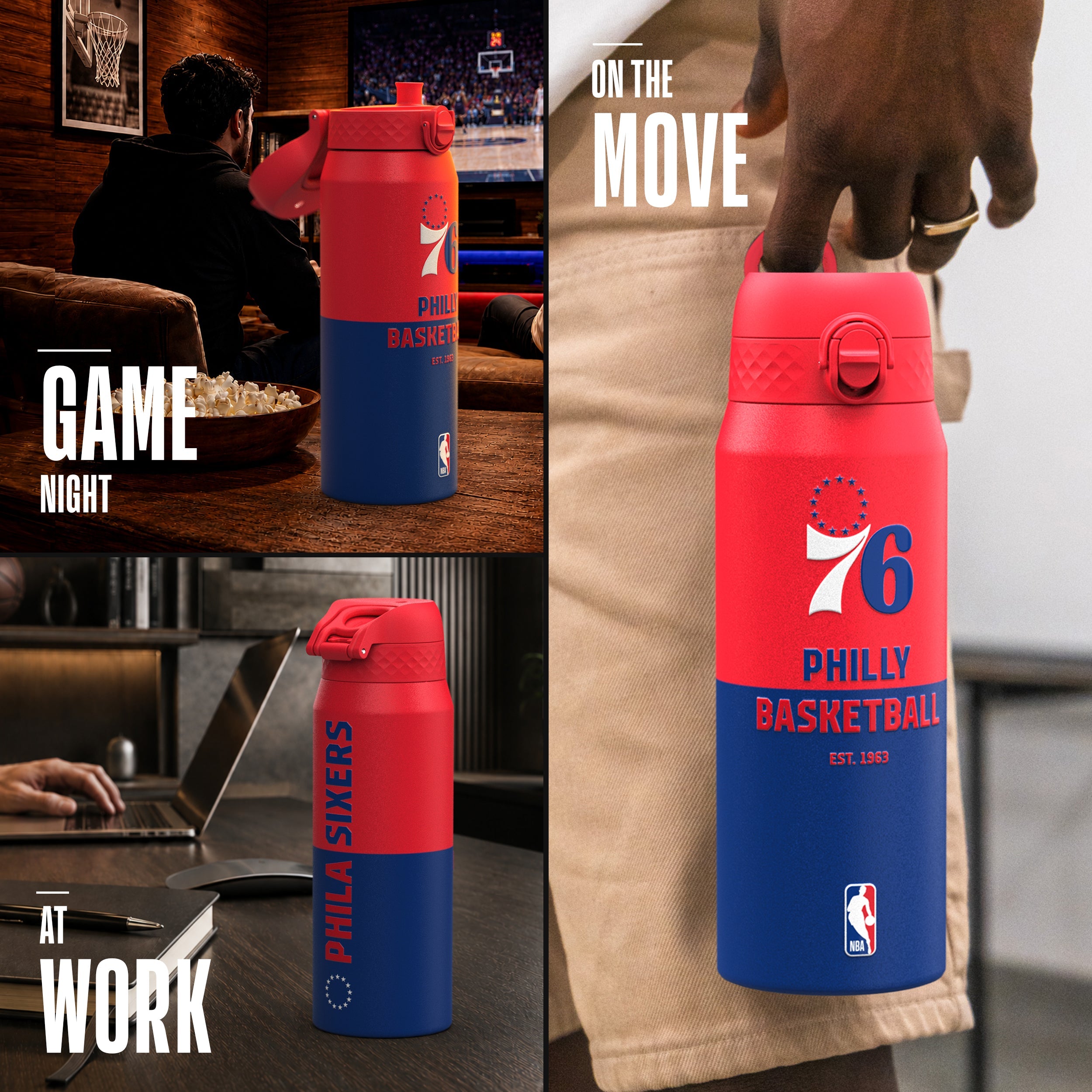 Philadelphia 76ers 50 Series 750ml Insulated Water Bottle