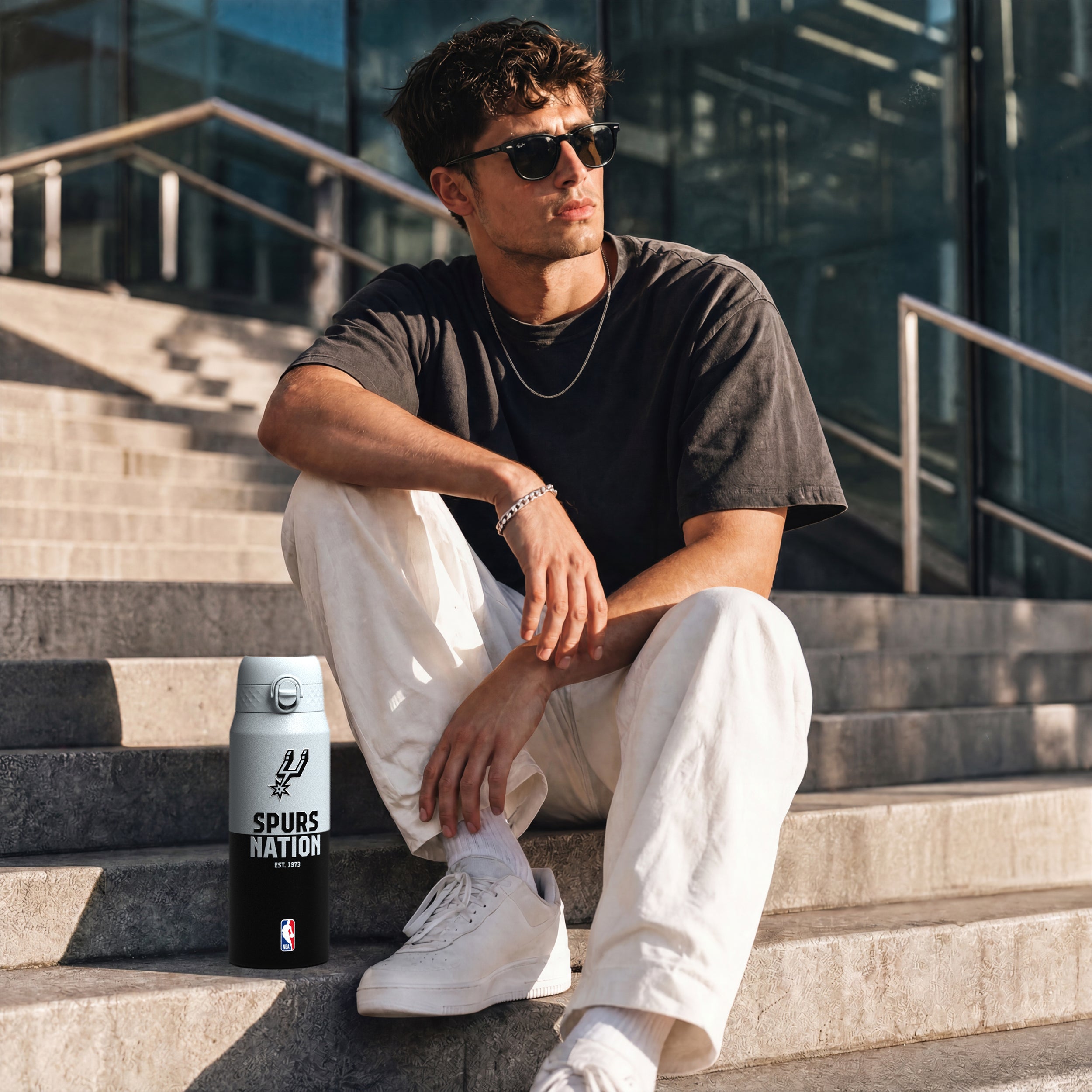 San Antonio Spurs 50 Series 750ml Insulated Water Bottle