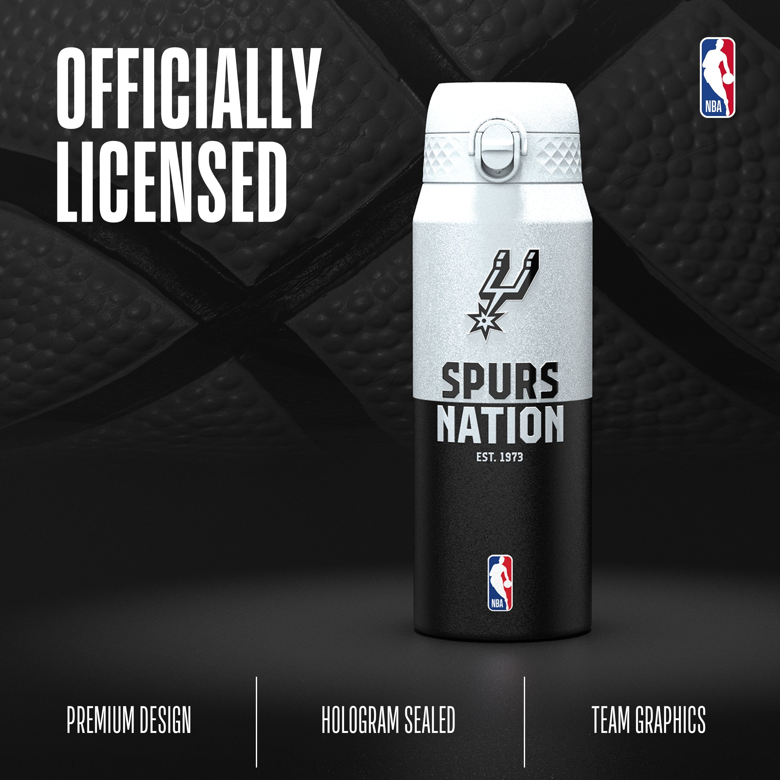 San Antonio Spurs 50 Series 750ml Insulated Water Bottle