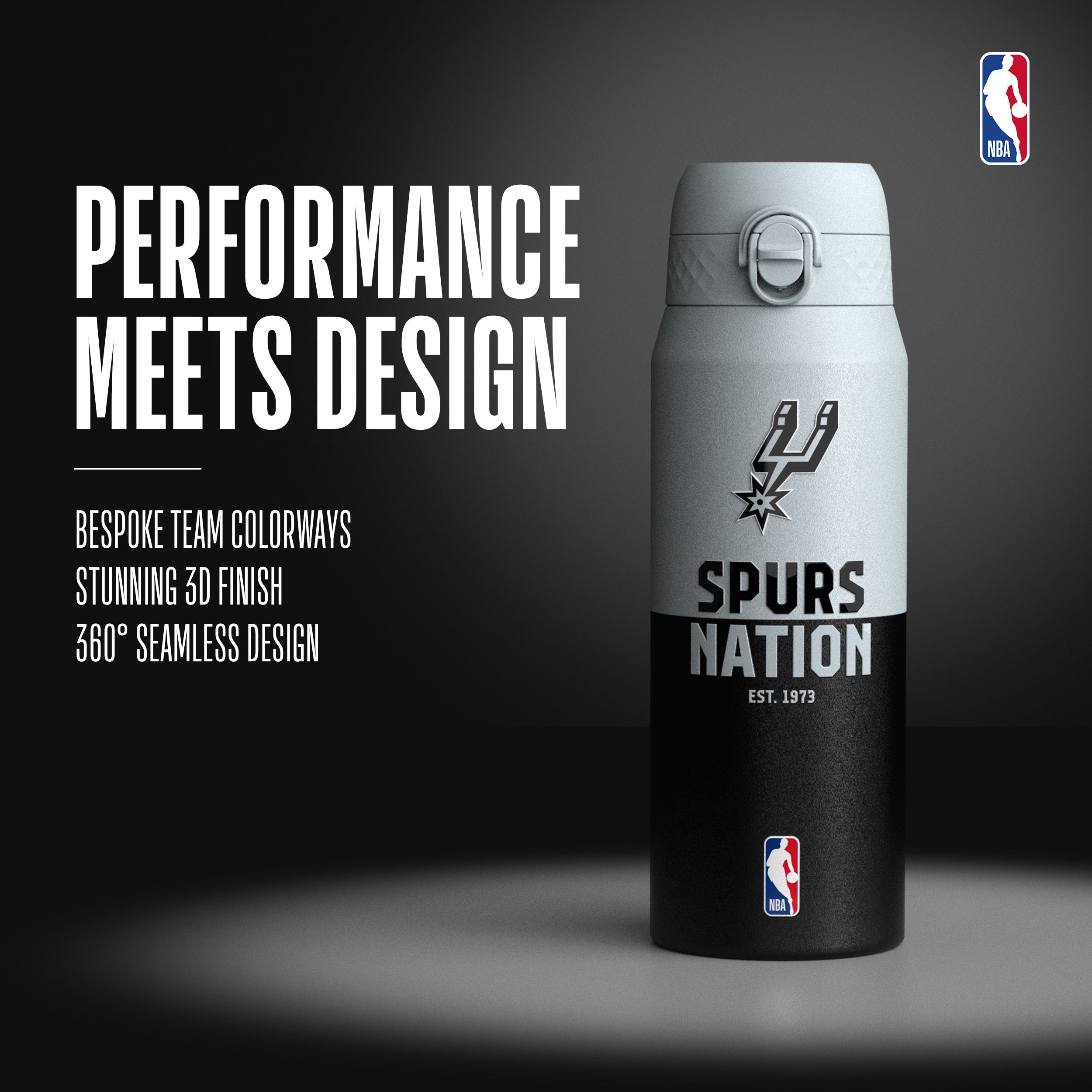 San Antonio Spurs 50 Series 750ml Insulated Water Bottle
