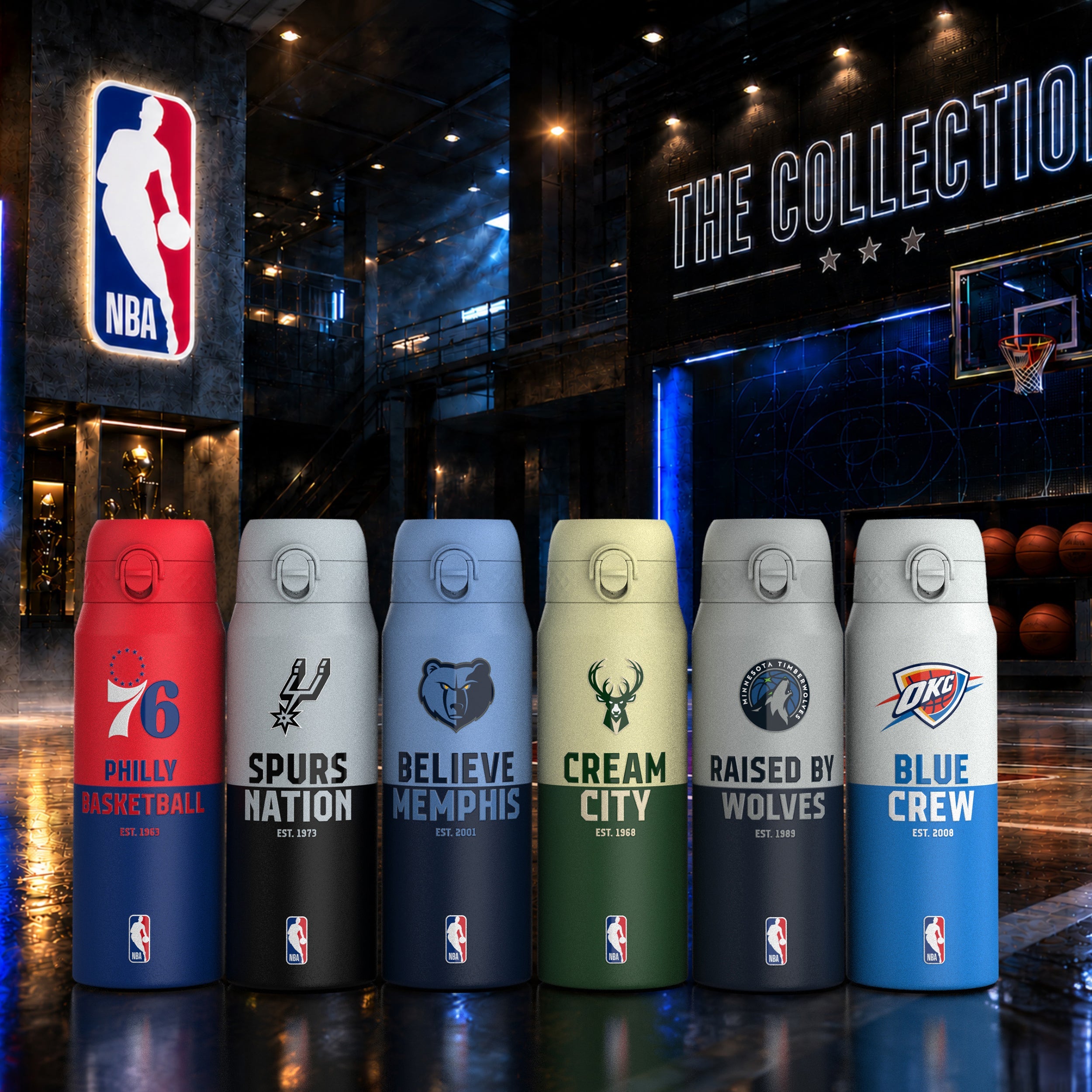 San Antonio Spurs 50 Series 750ml Insulated Water Bottle