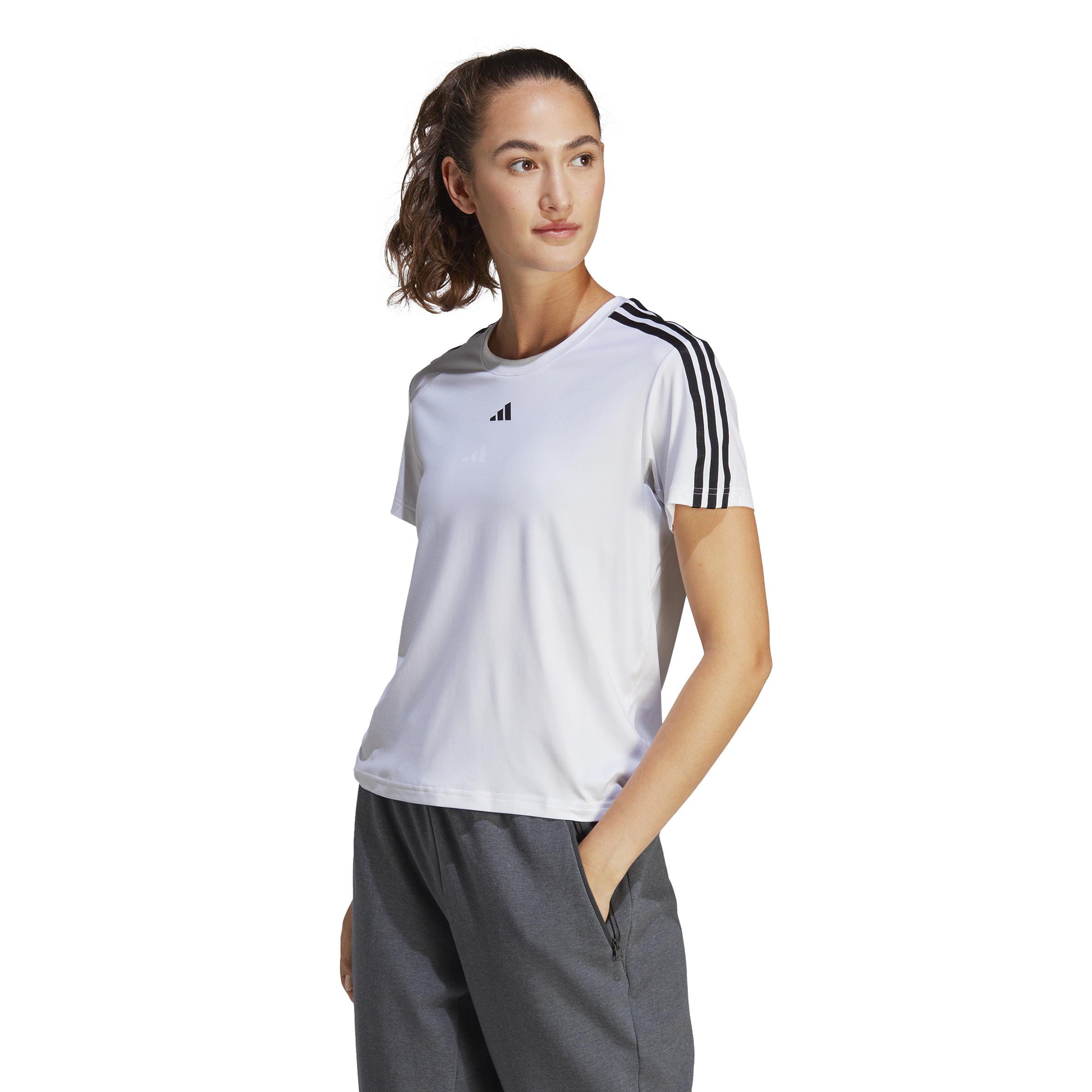 Womens Essential 3 Stripes Short Sleeve T-Shirt