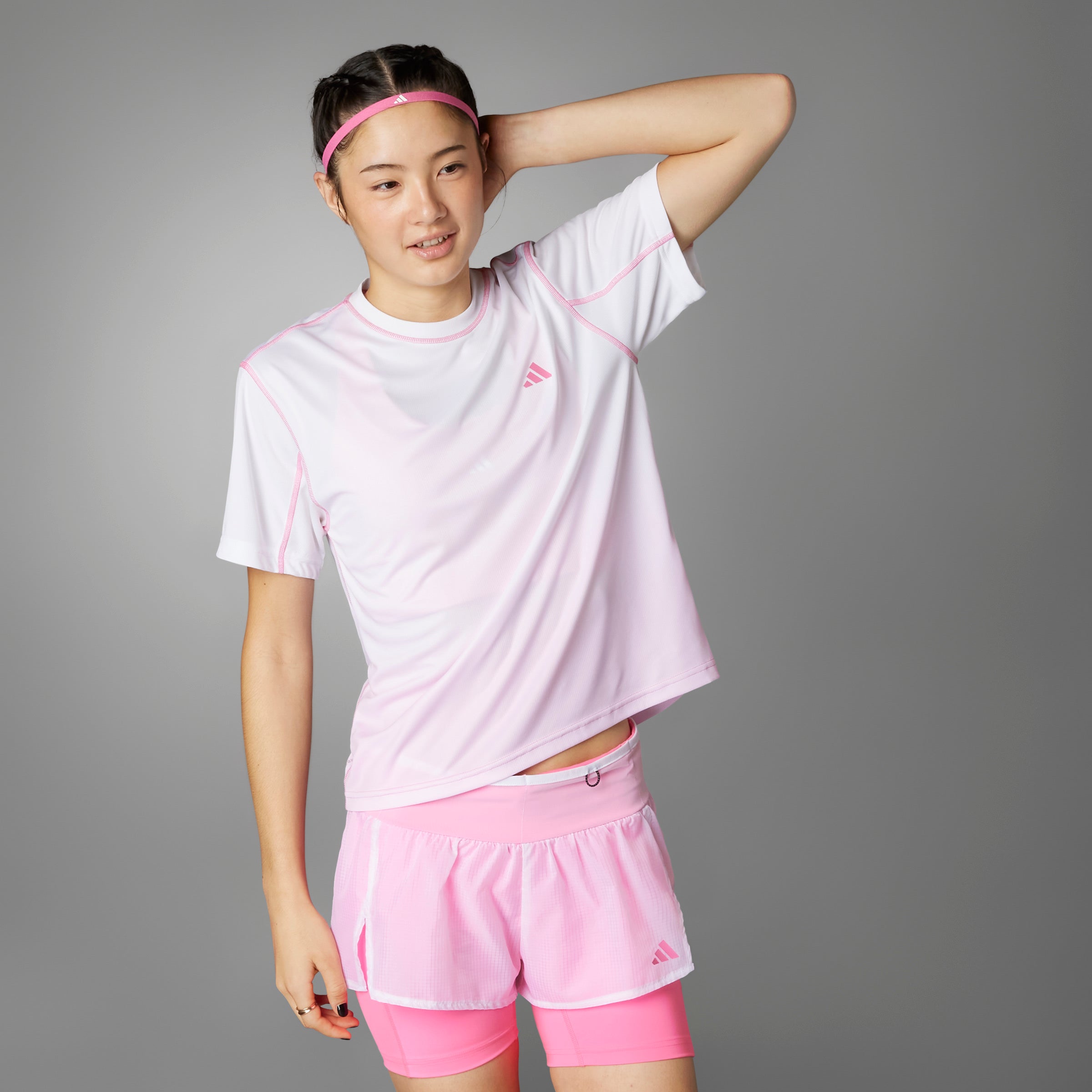 Womens Running Tokyo 2 in 1 Short Sleeve T-Shirt