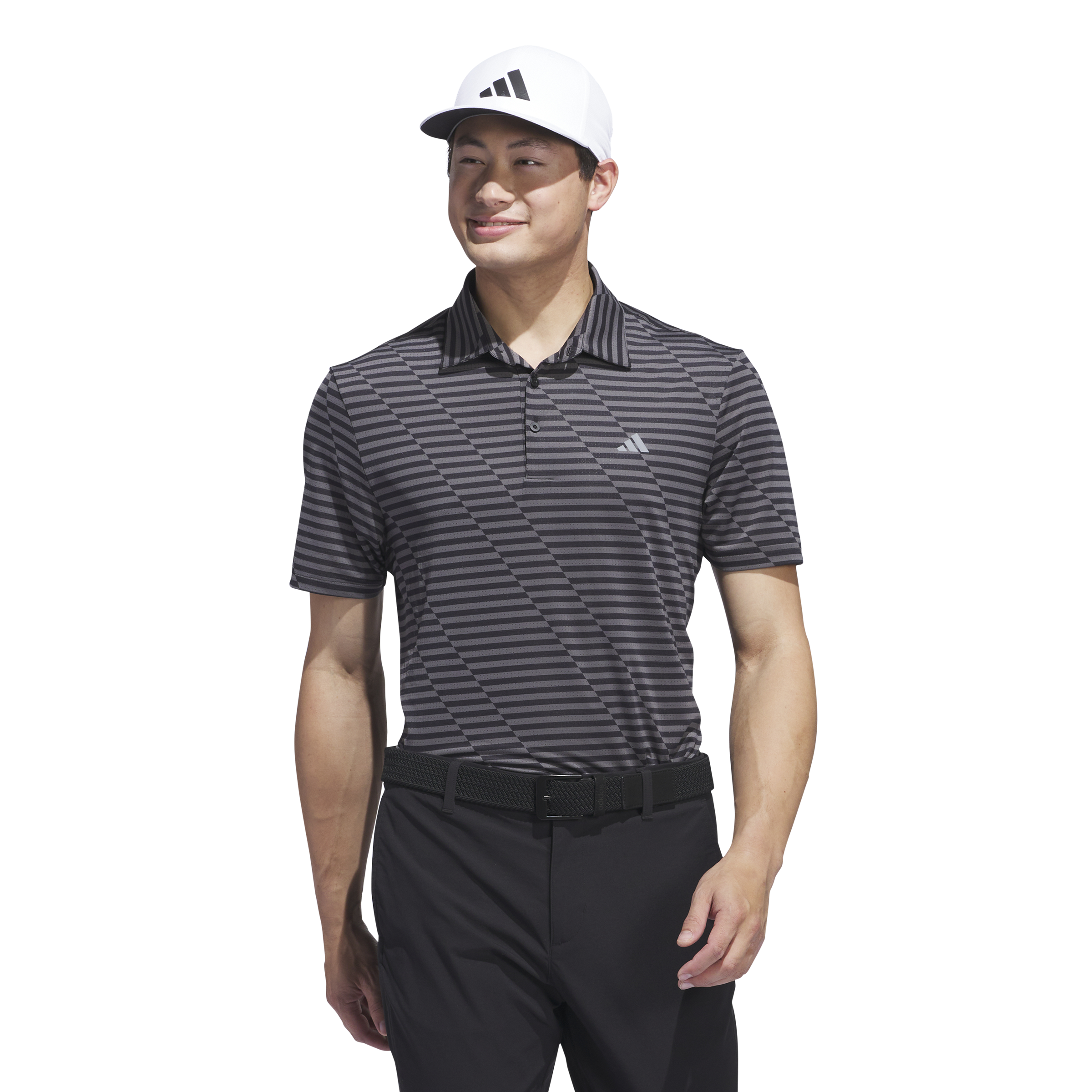 Mens Mesh Printed Golf Polo