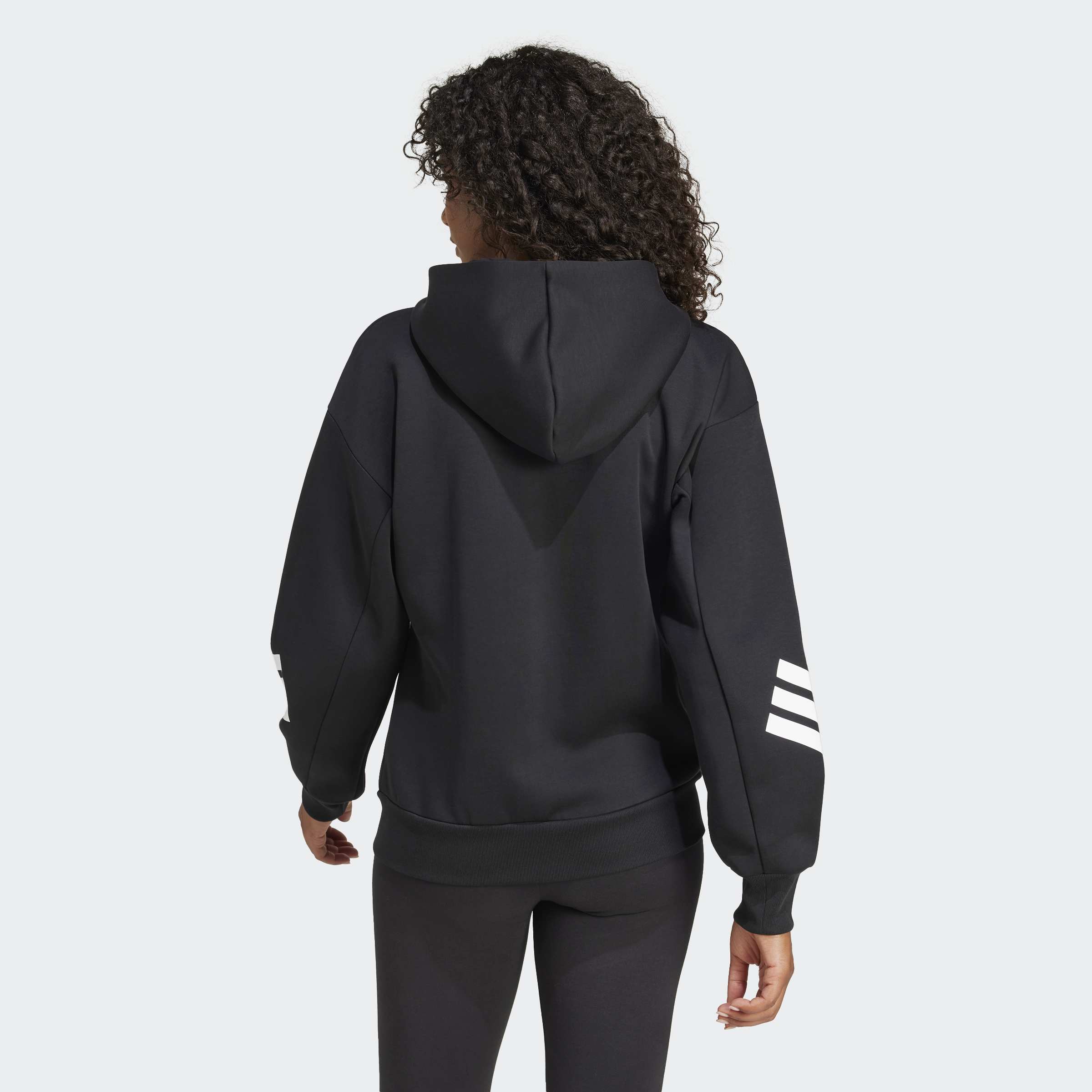 Womens Icons 3 Stripes Full-Zip Hoodie