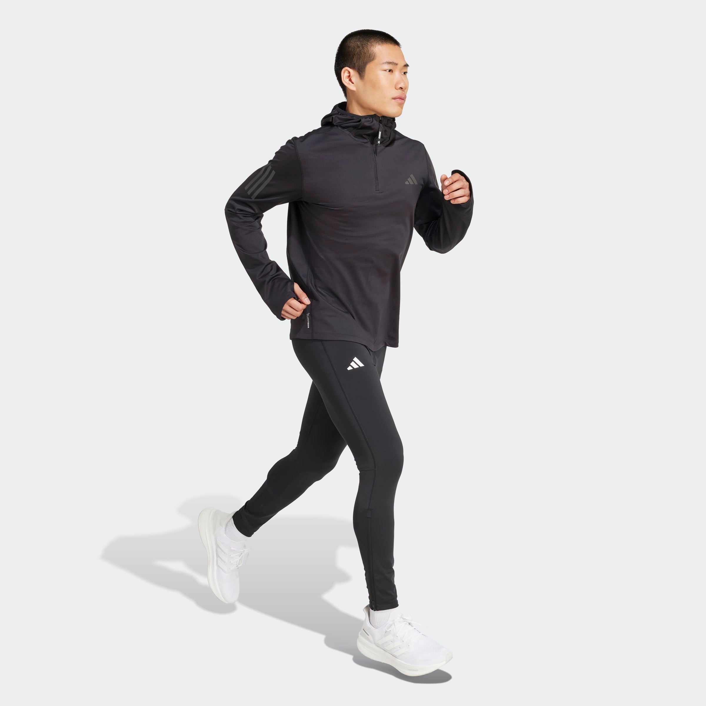 Mens Own The Run Base 1/2 Hooded HalfZip