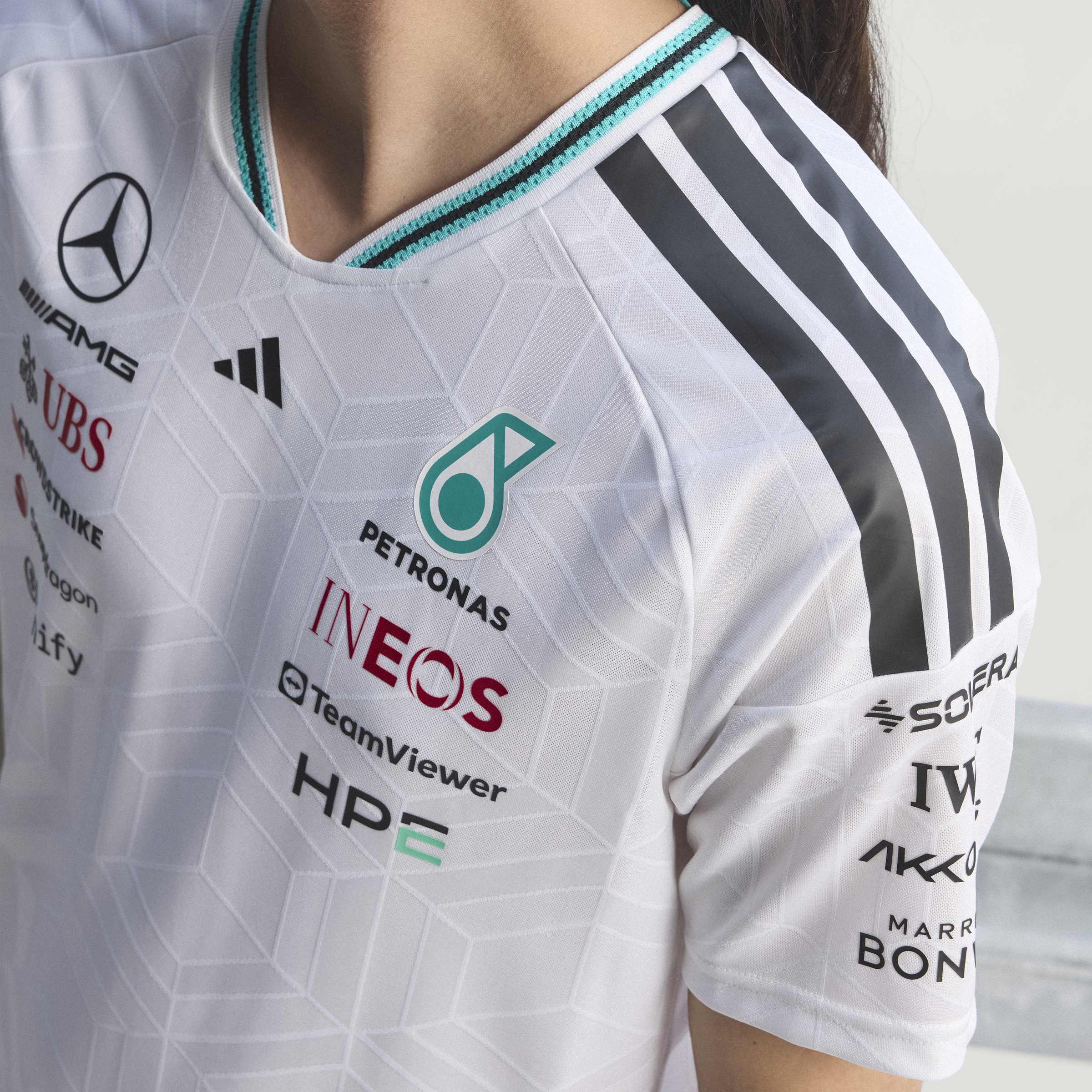 Mens Mercedes AMG F1 Drivers Replica Shirt