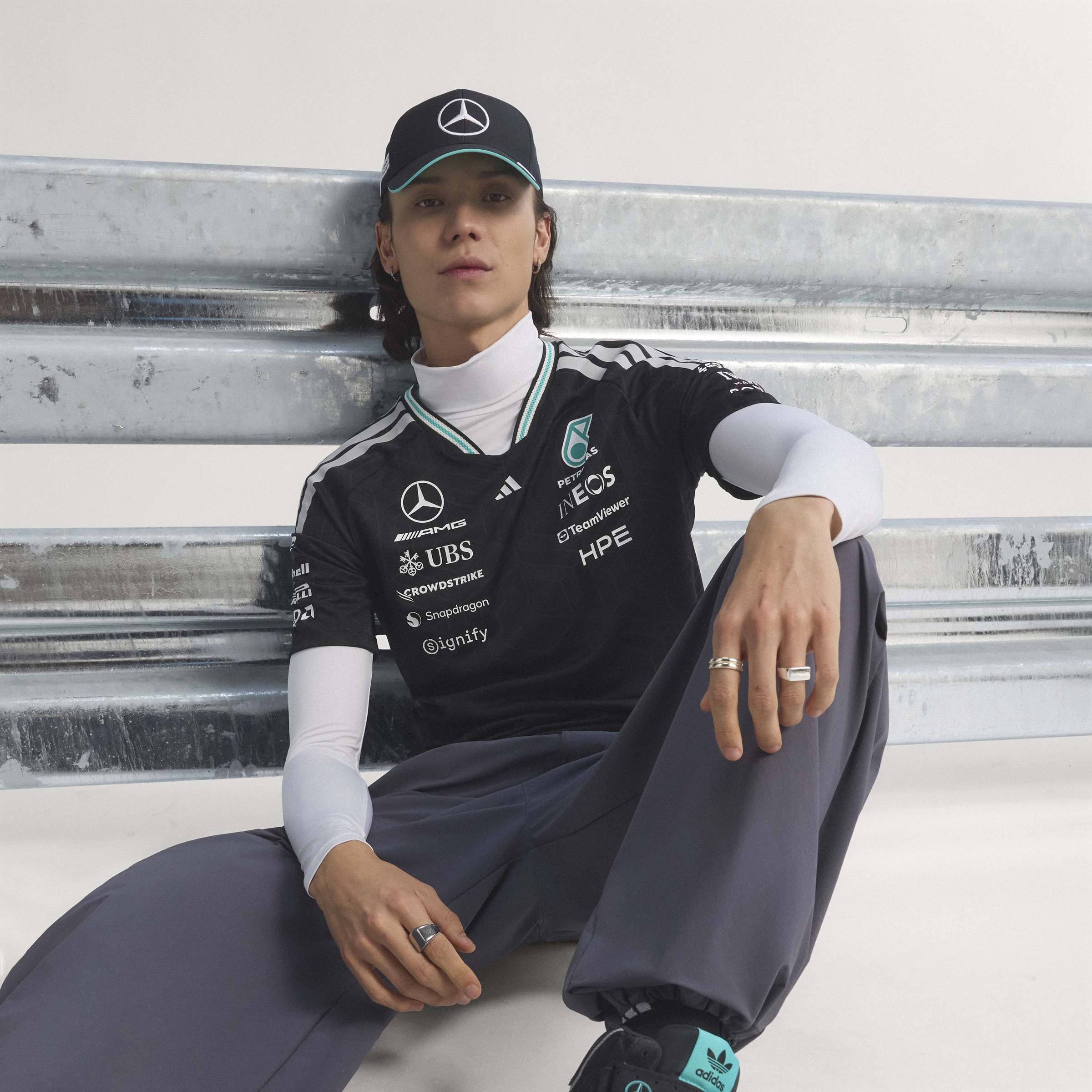 Mens Mercedes AMG F1 Drivers Replica Shirt