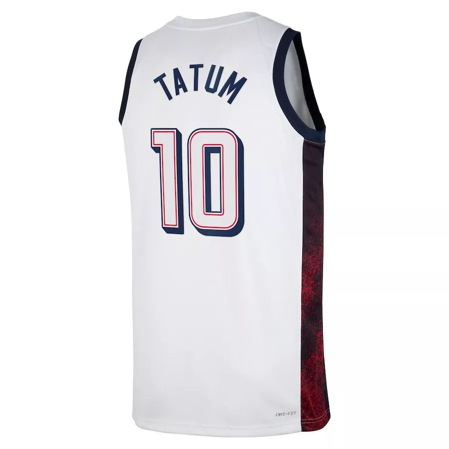 Mens Jayson Tatum USA Home White Jersey