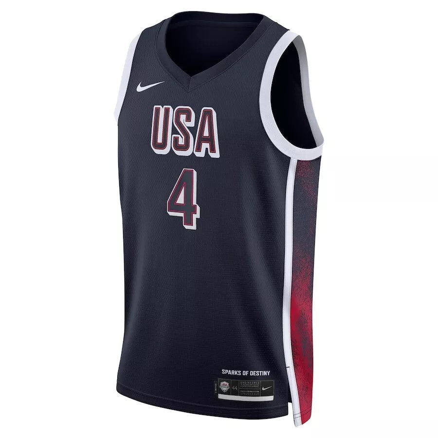 Mens Steph Curry USA Road Navy Jersey