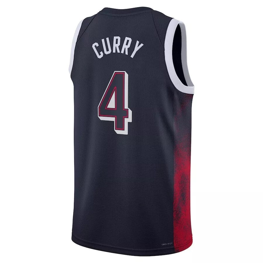 Mens Steph Curry USA Road Navy Jersey