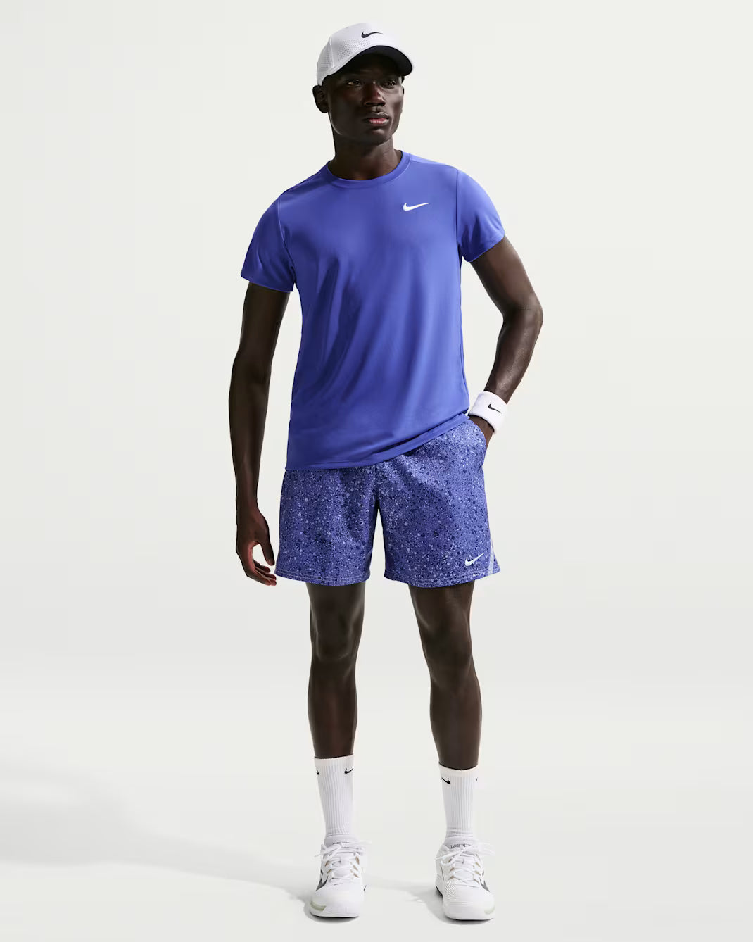 Mens Dri-Fit Victory Tennis 7 Inch Printed Short