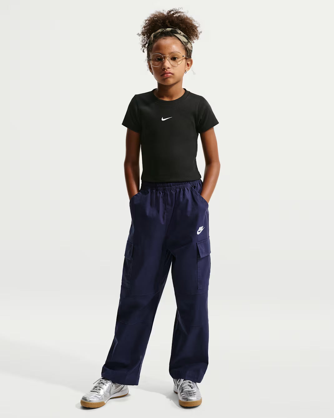 Girls Slim Cropped Ribbed T-Shirt