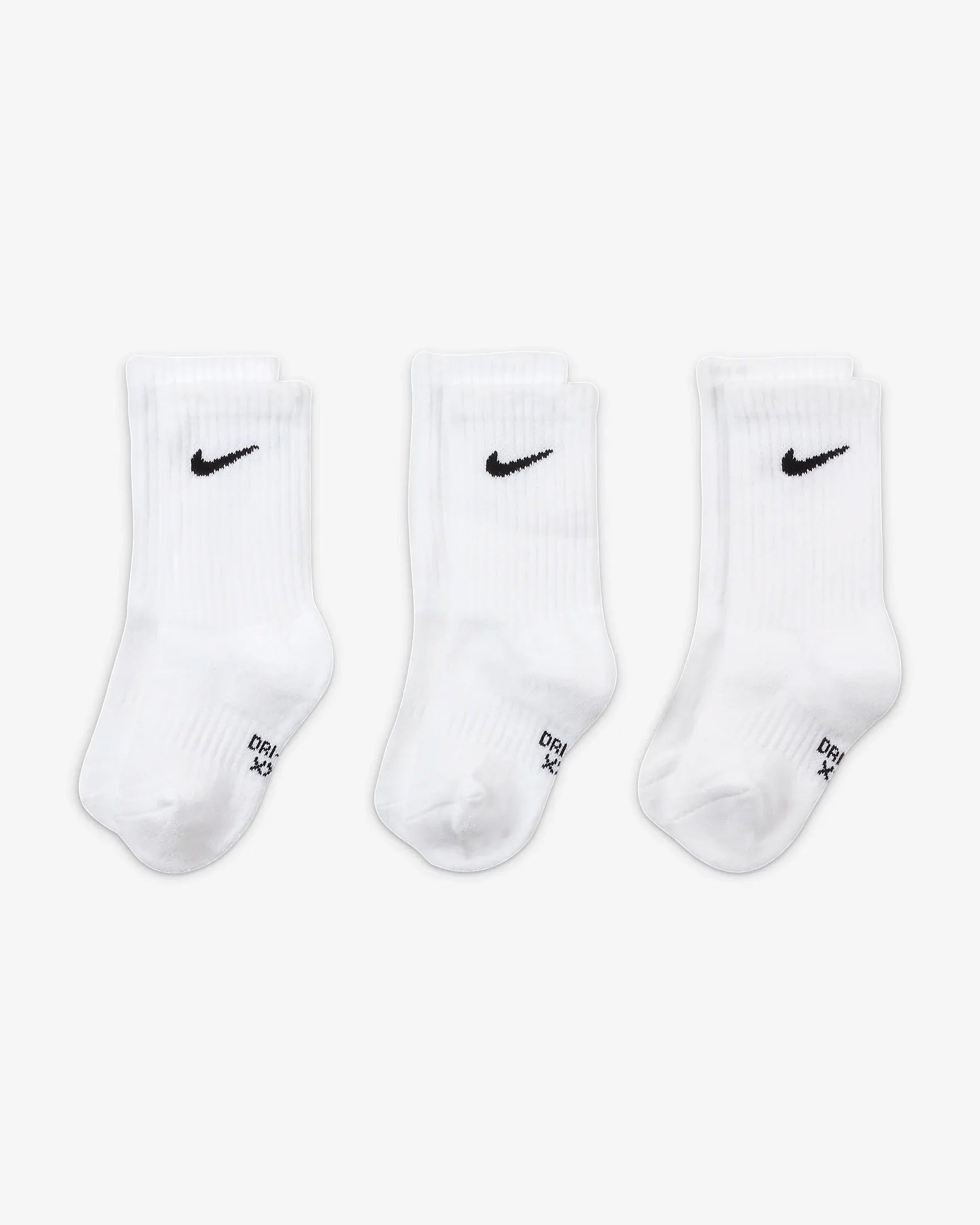 3 Pack Kids Dri-Fit Performance Basic Crew Socks